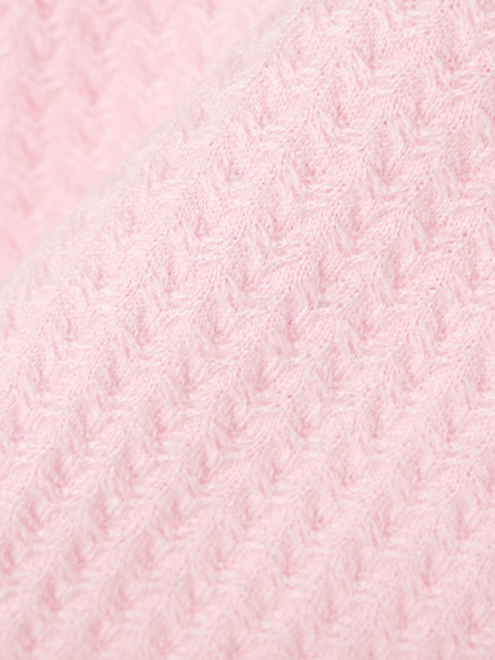 Antibes textured-knit organic cashmere top view