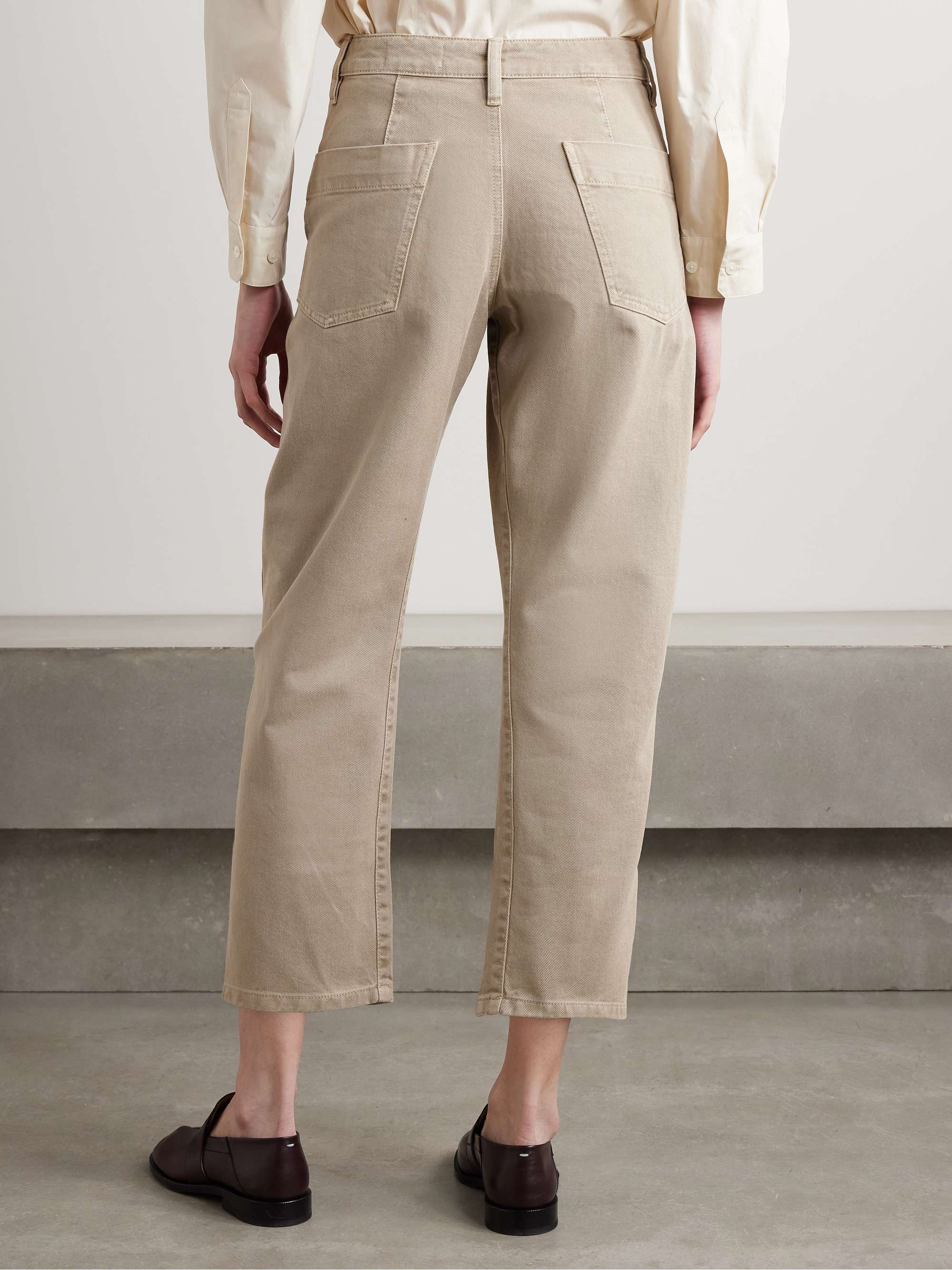 Twisted cropped high-rise straight-leg jeans view