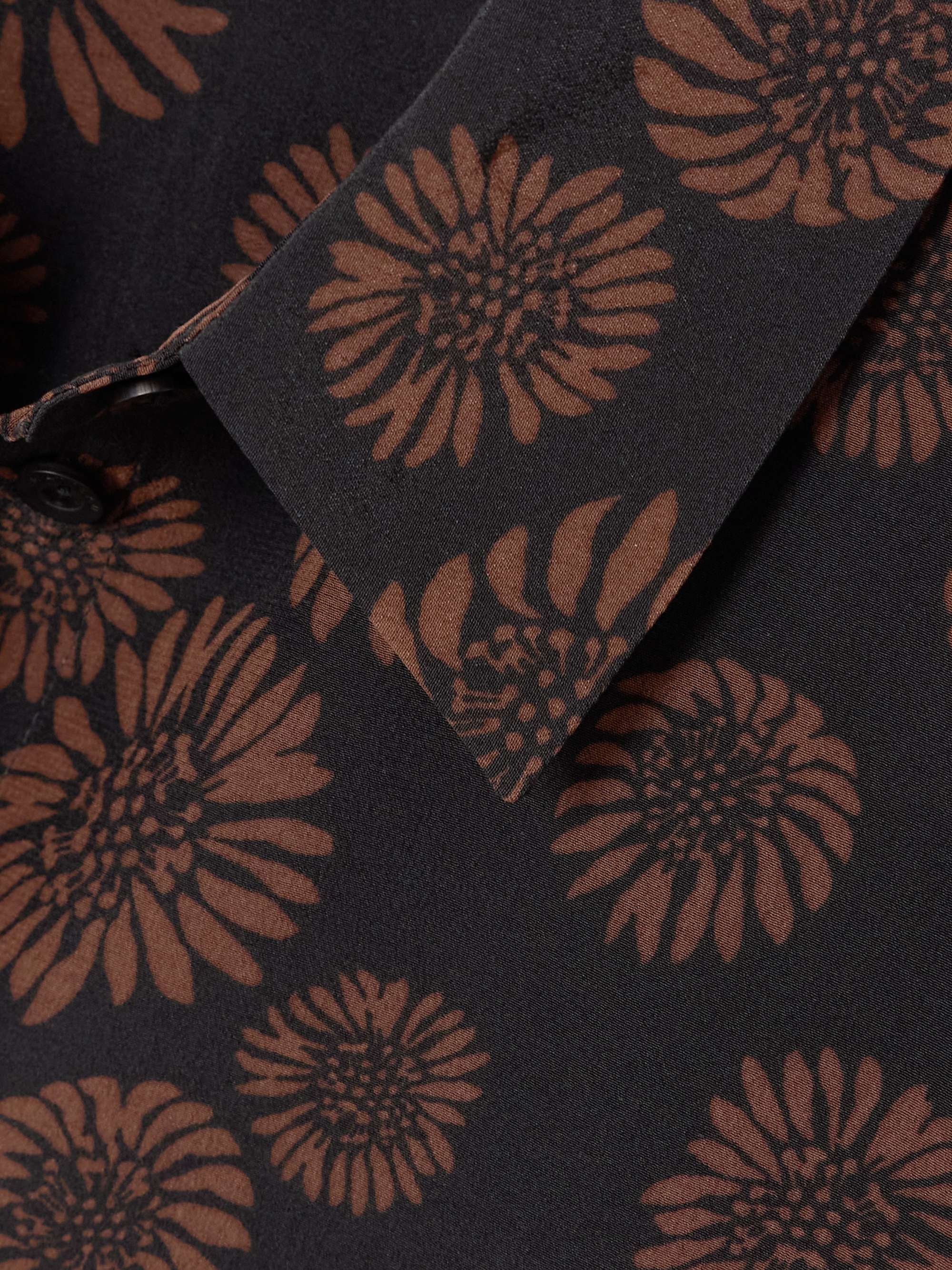 Floral-print silk crepe de chine shirt view