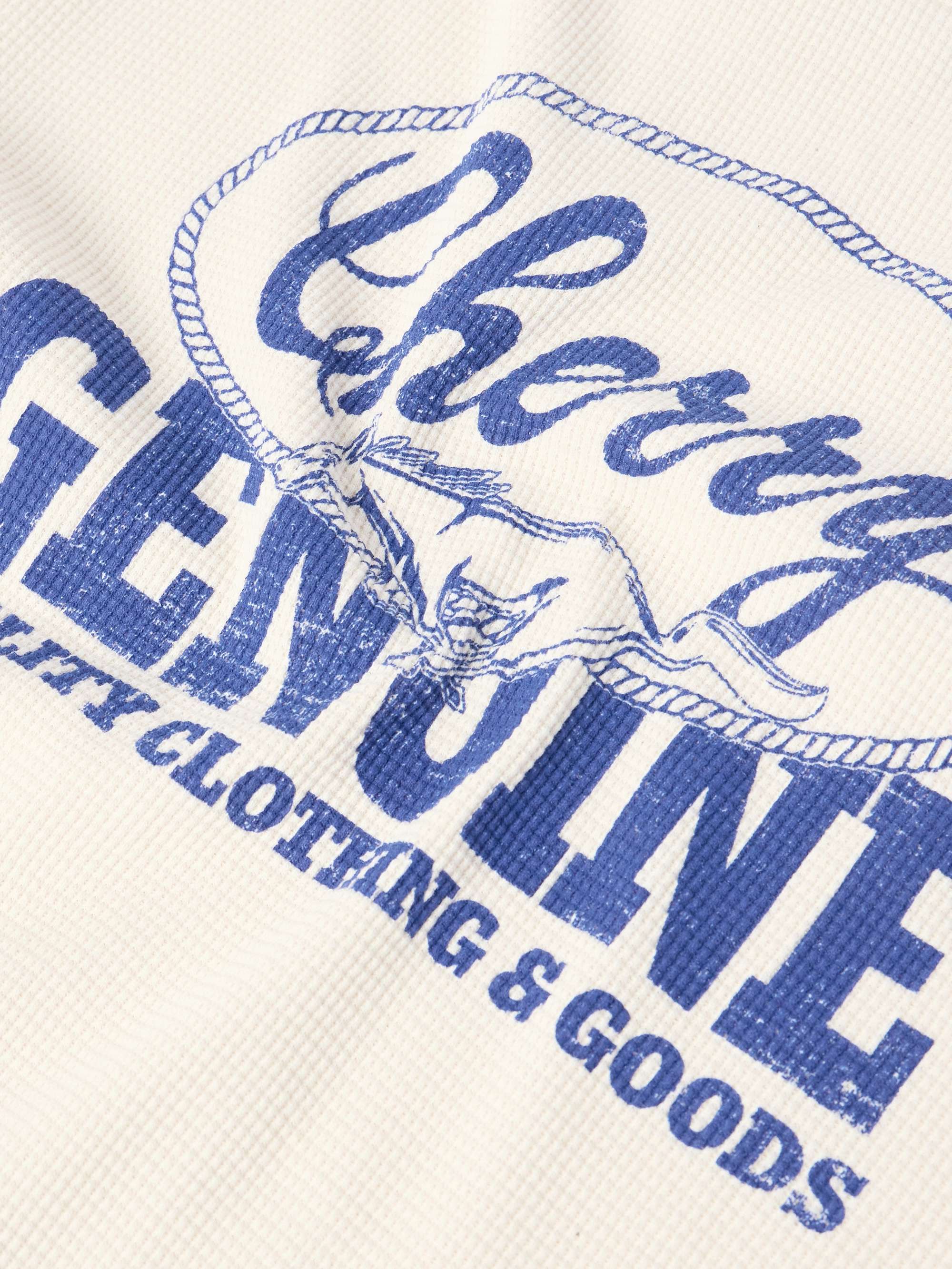 Oversized Logo-Print Waffle-Knit Cotton T-shirt view