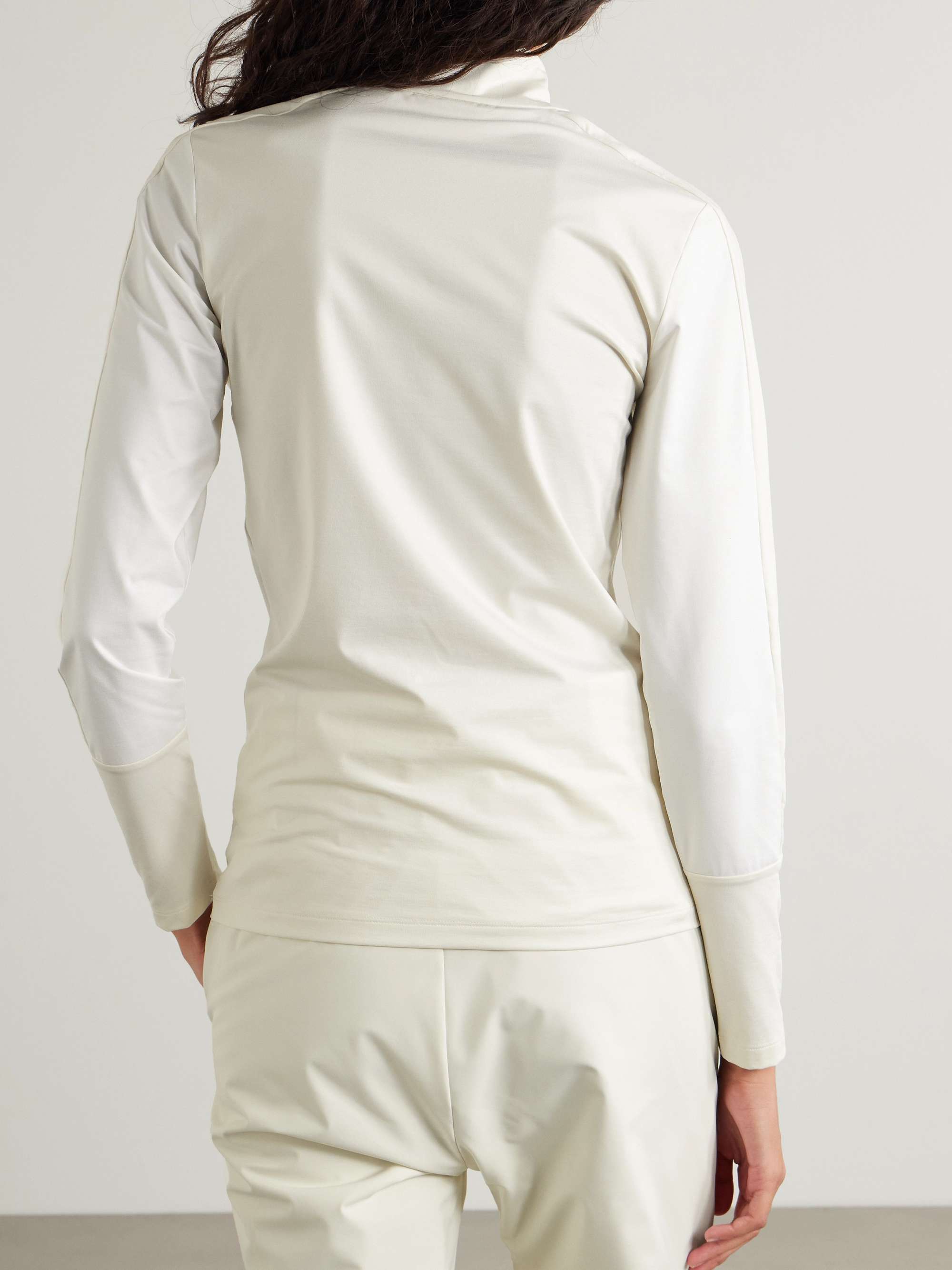 Elissa intarsia knit-trimmed stretch-jersey base layer view