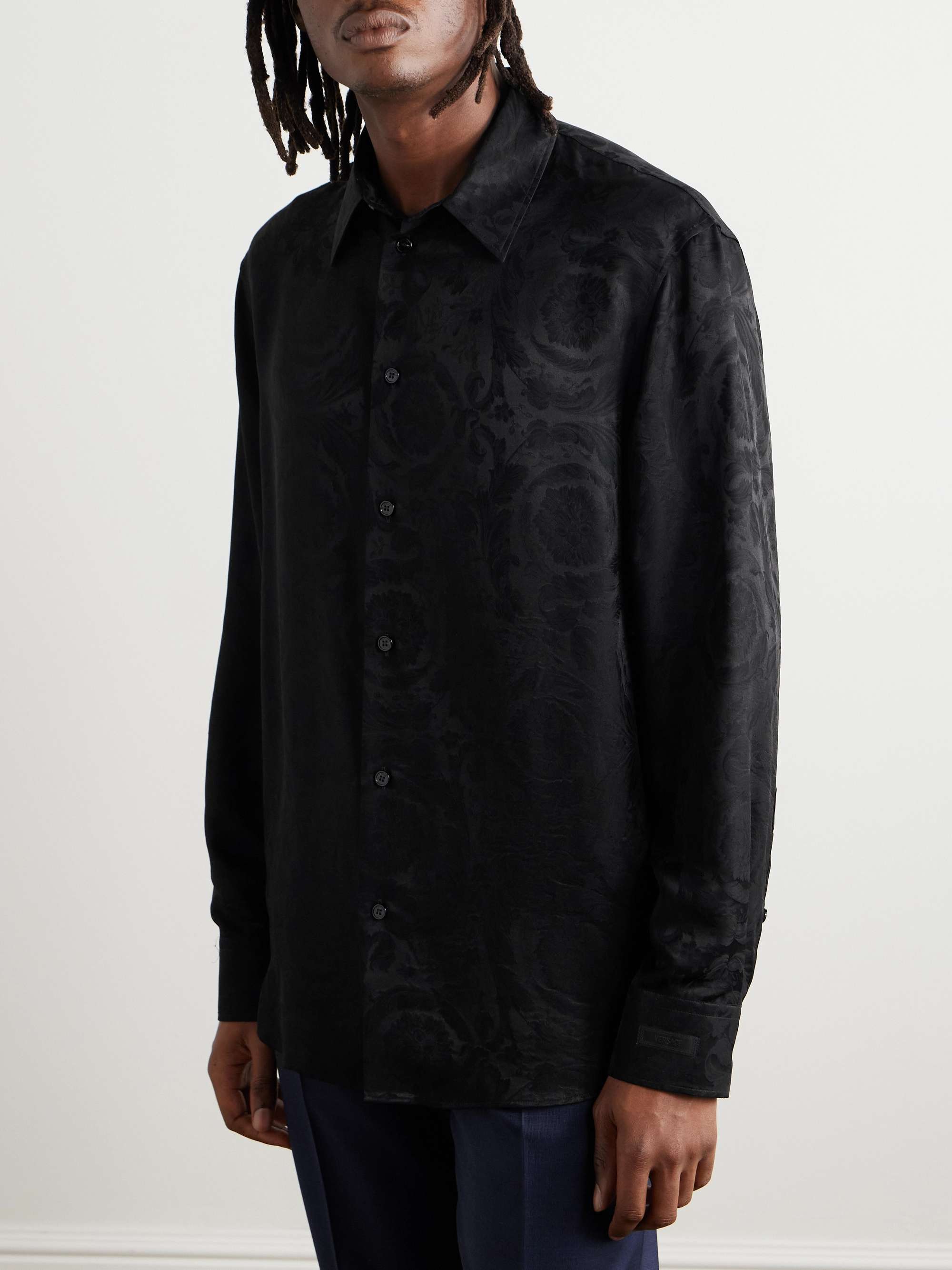Baroque Satin-Jacquard Shirt view