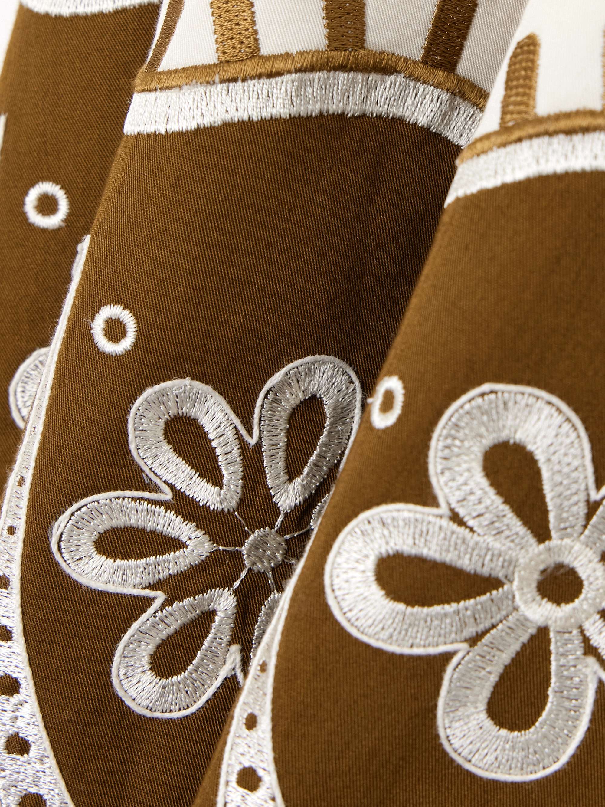 Elida embroidered cotton midi dress view