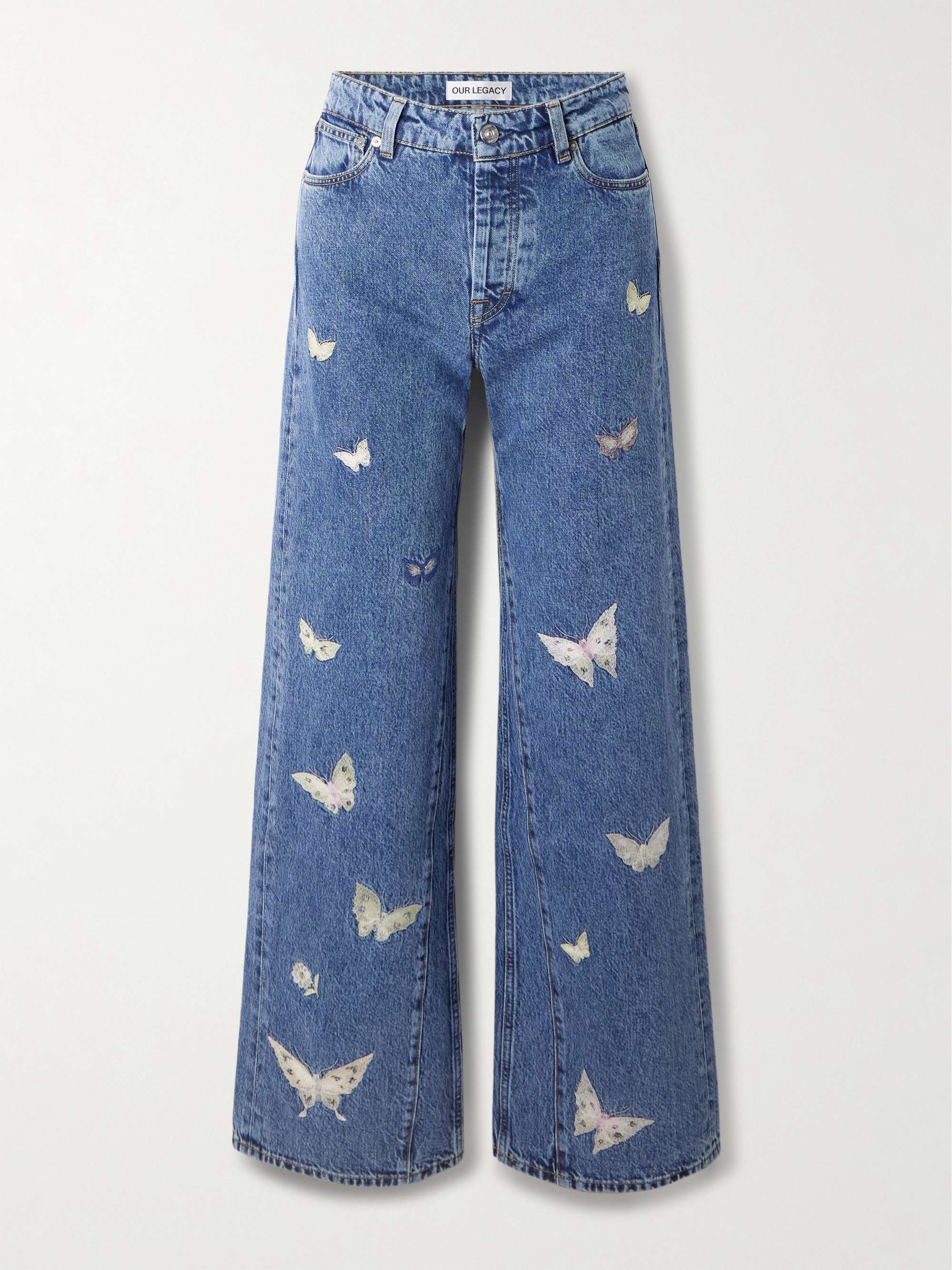 Treble Cut embroidered low-rise boyfriend jeans view