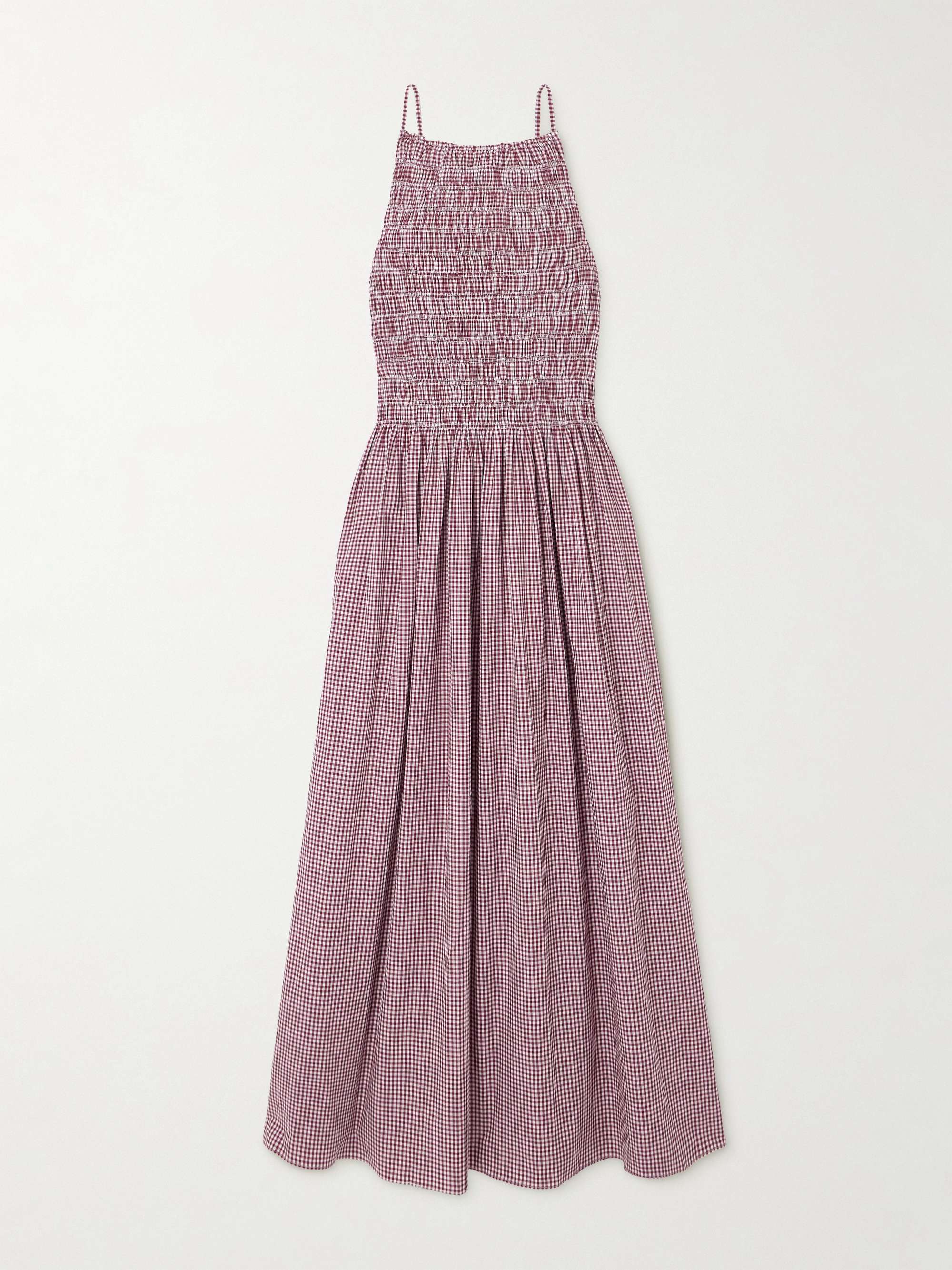 Laia shirred gingham cotton maxi dress view