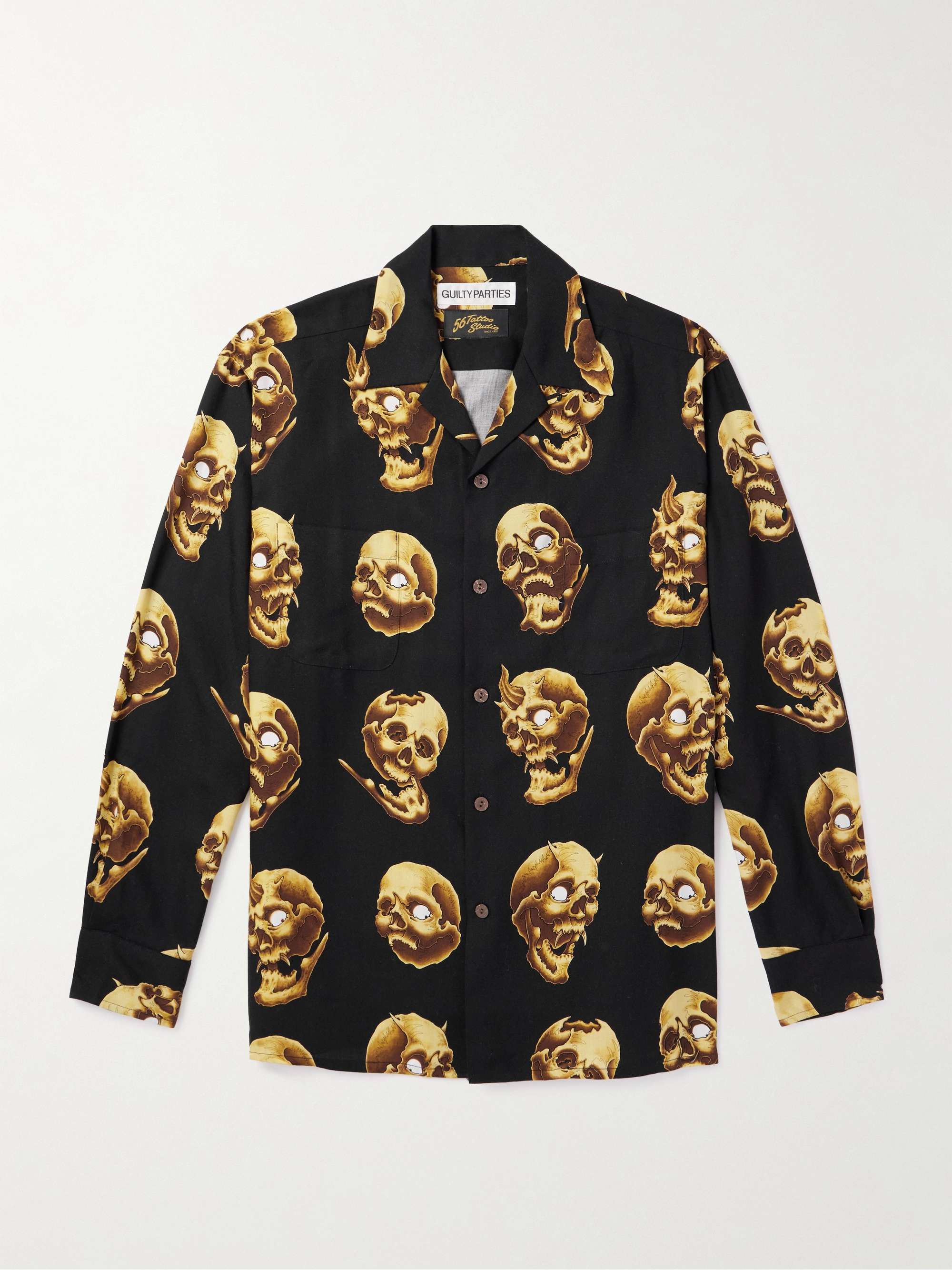 + 56 Tattoo Studio Convertible-Collar Printed TENCEL™ Lyocell Shirt view