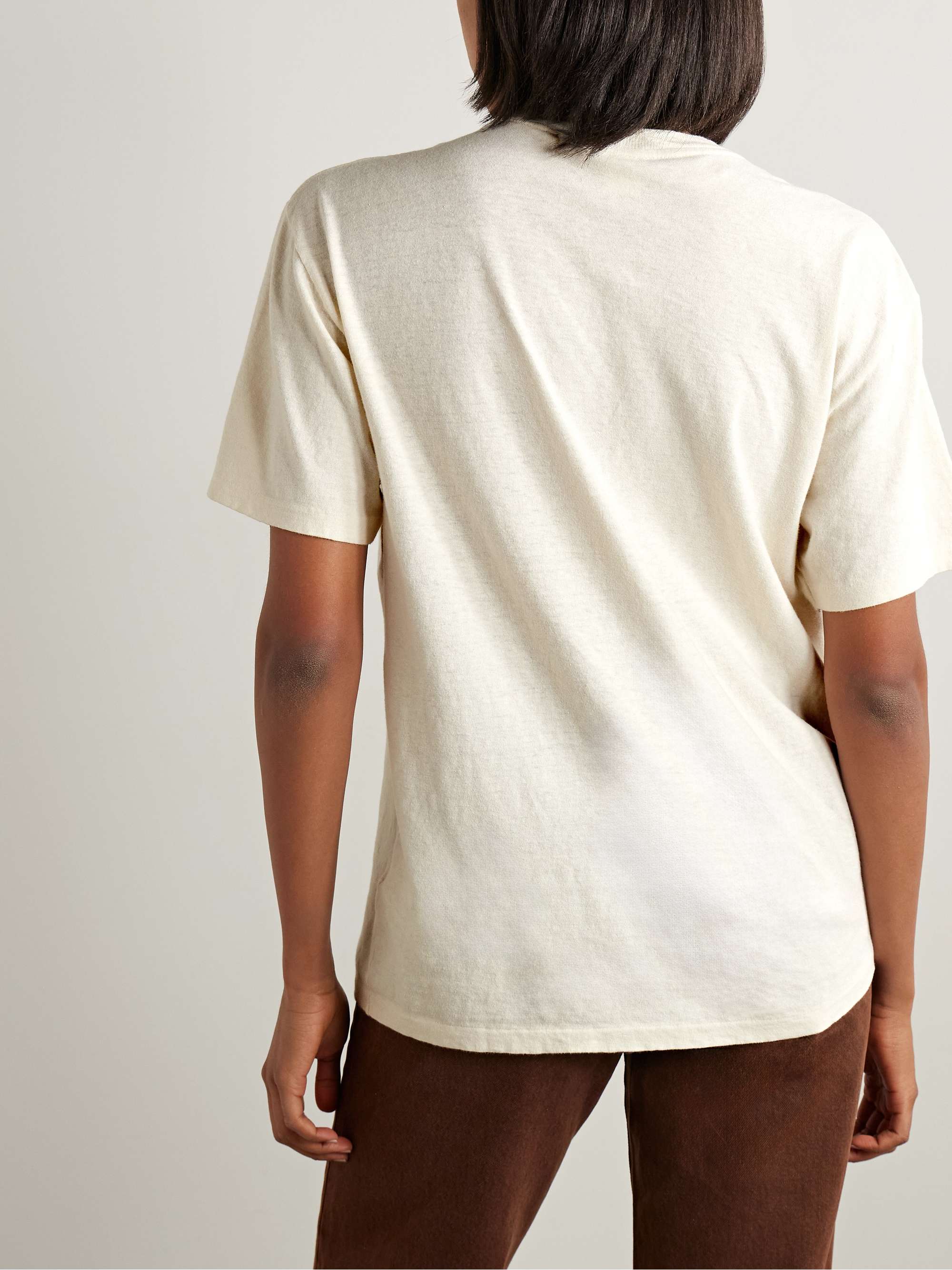 Boyfriend printed cotton-jersey T-shirt view