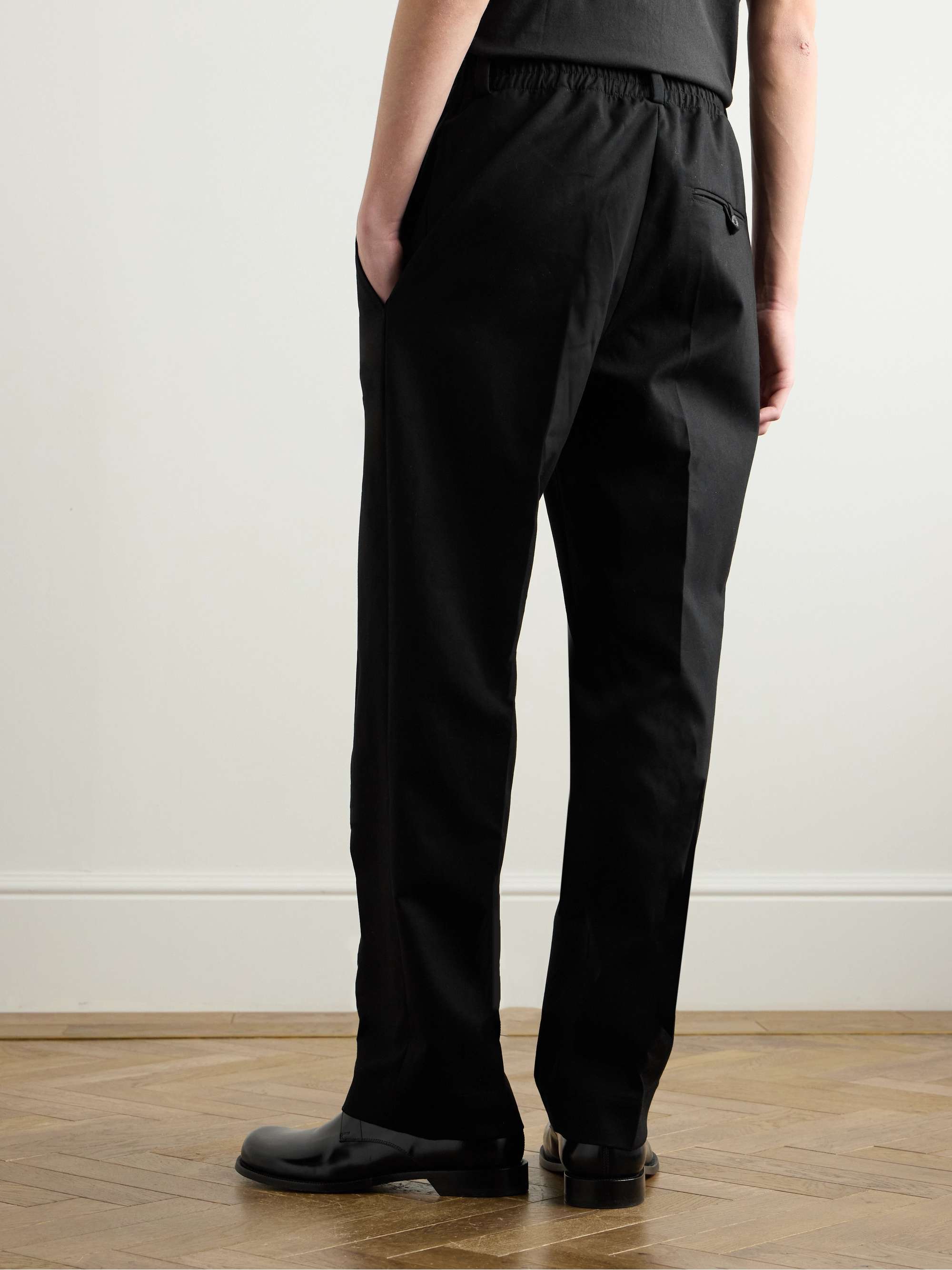 Croisière Tapered Pleated Cotton Trousers view