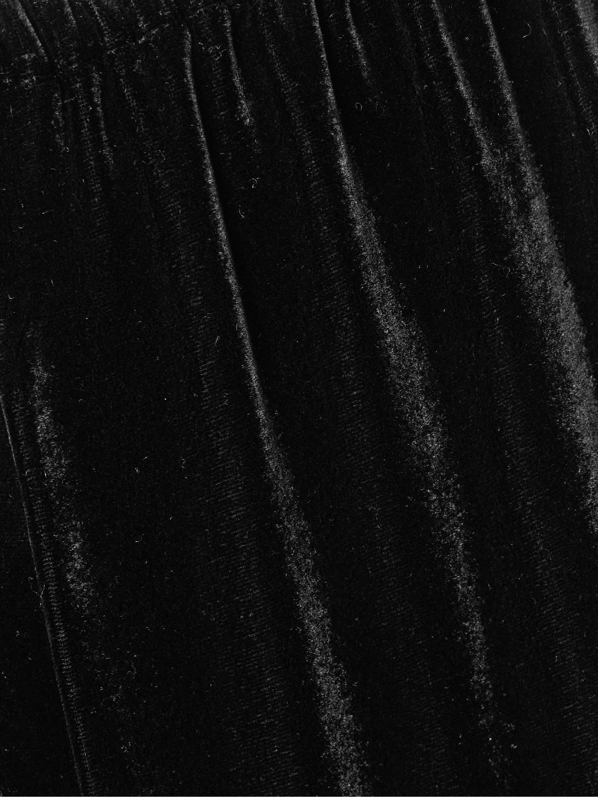 Velvet wide-leg pants view