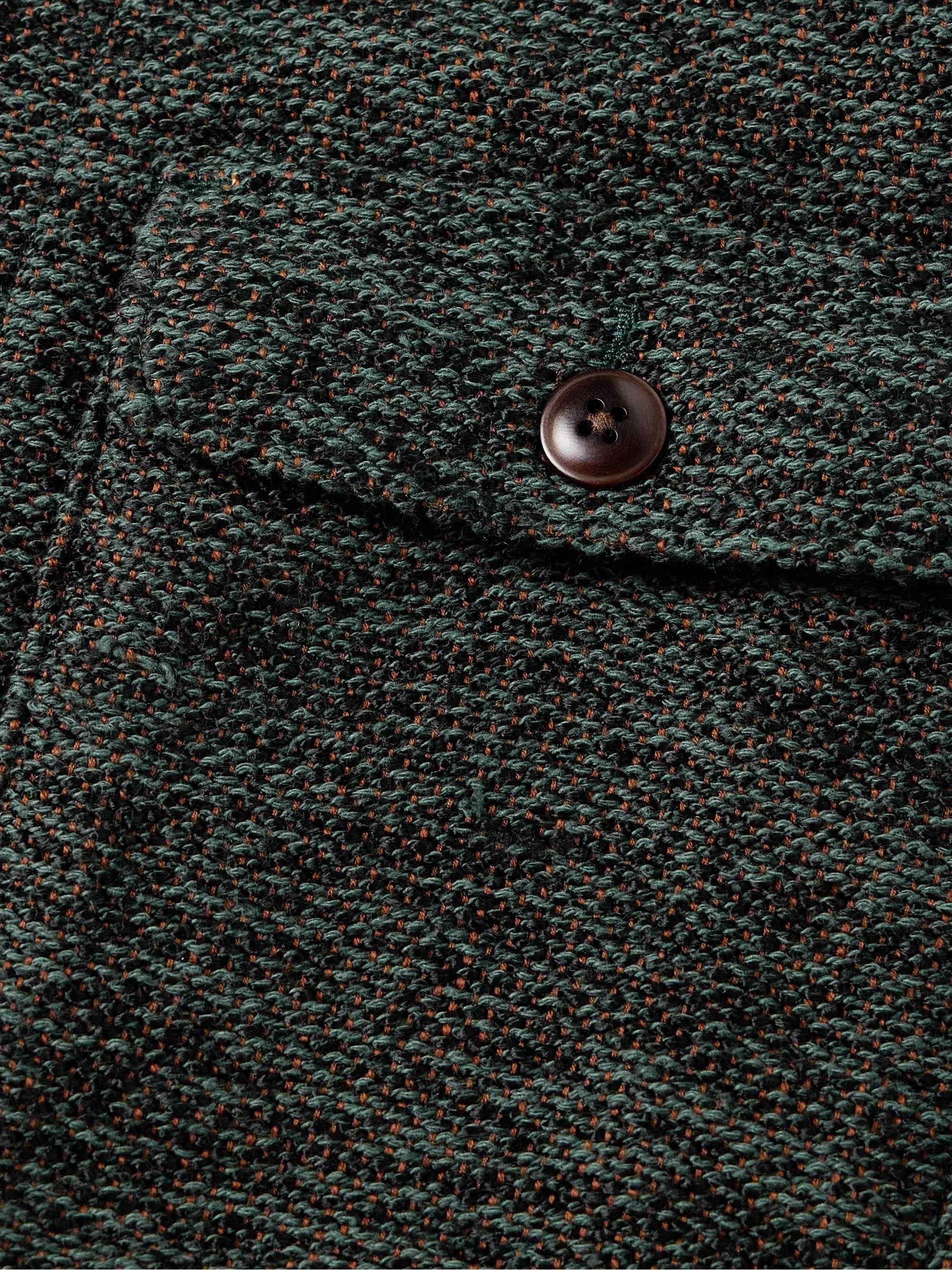 Jacquard-Knit Cotton-Blend Overshirt view