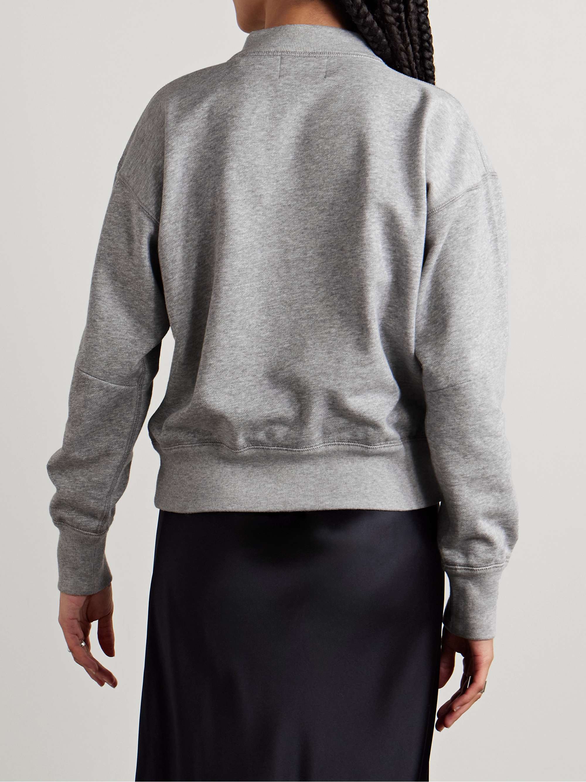 Moby flocked cotton-blend jersey sweatshirt view