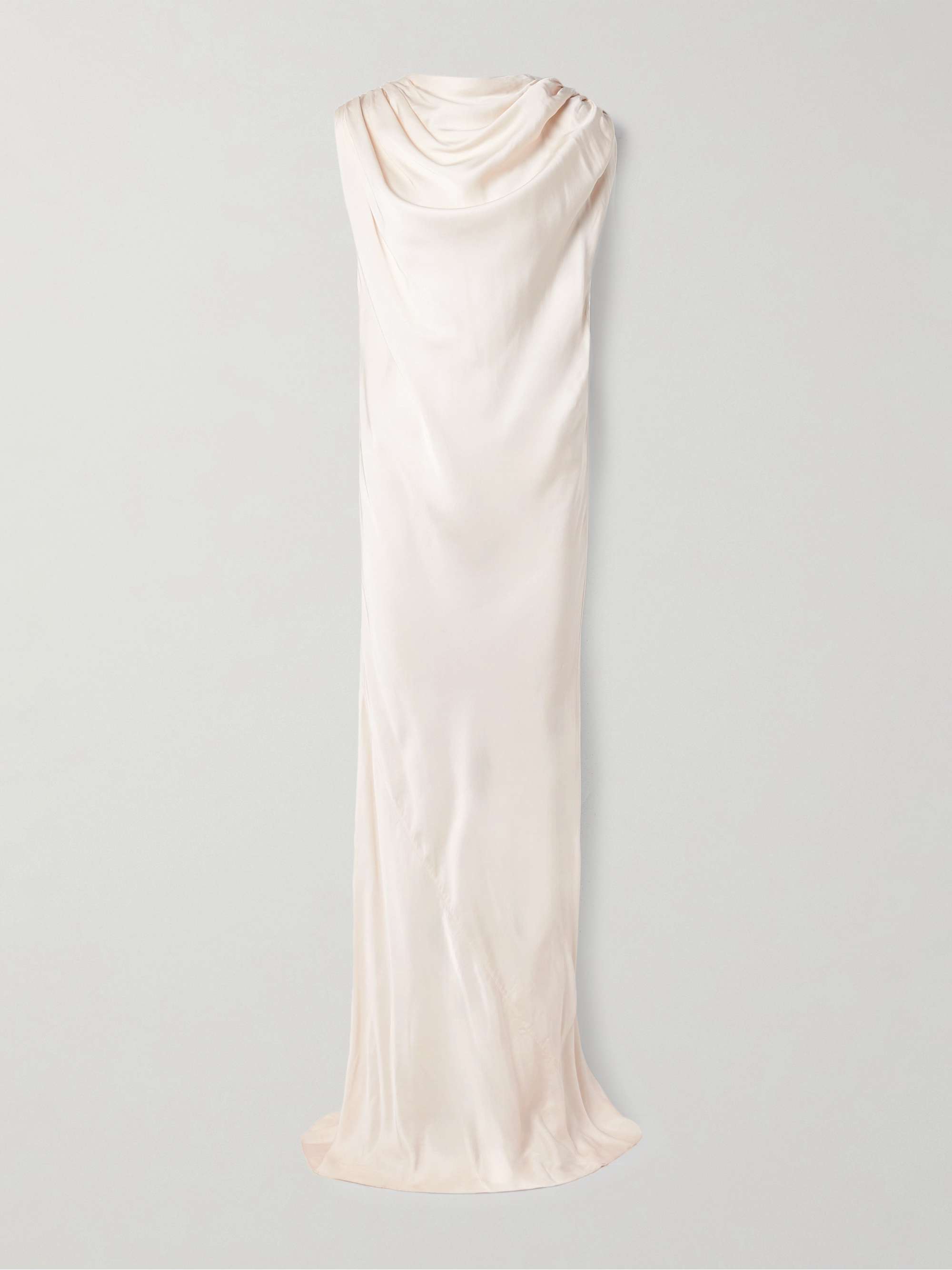 Toma draped satin gown view