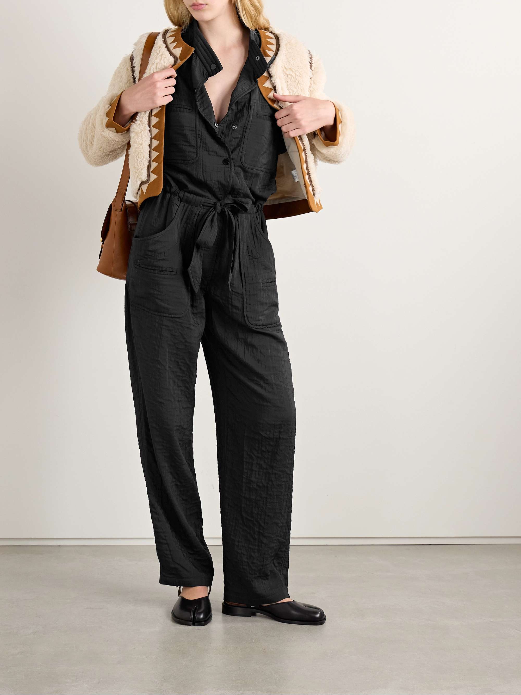 Suzie belted voile jumpsuit view