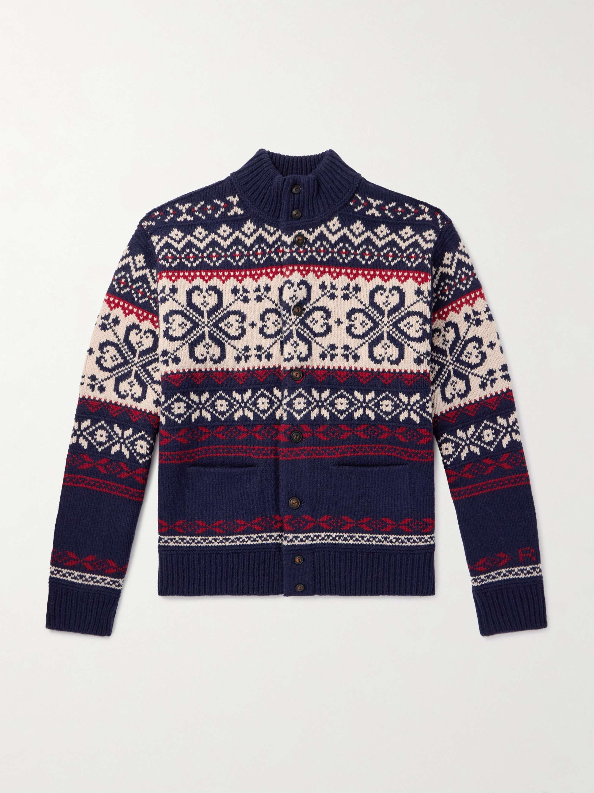 Wool-Blend Jacquard Cardigan view