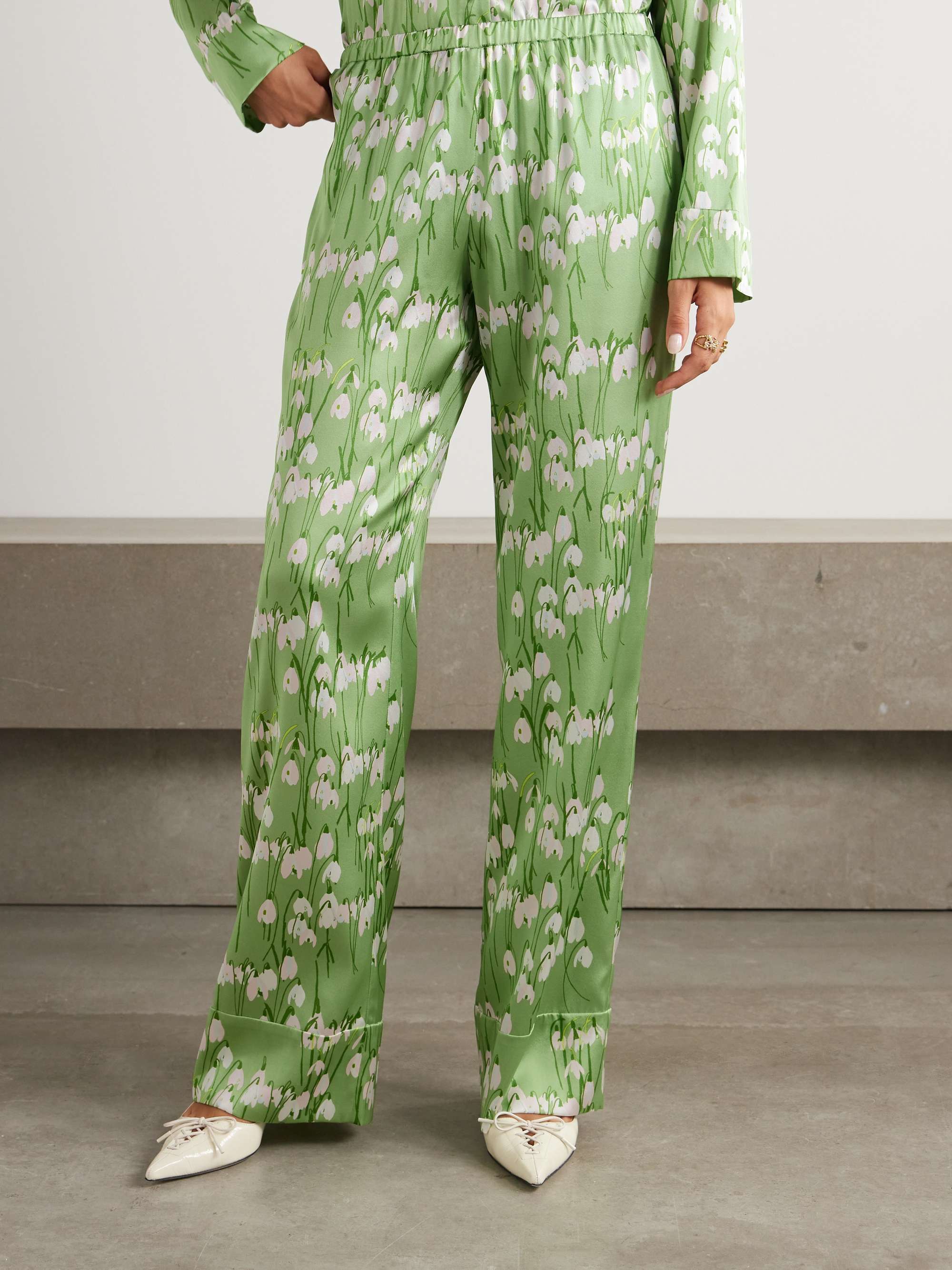Louis floral-print silk-blend pajama pants view