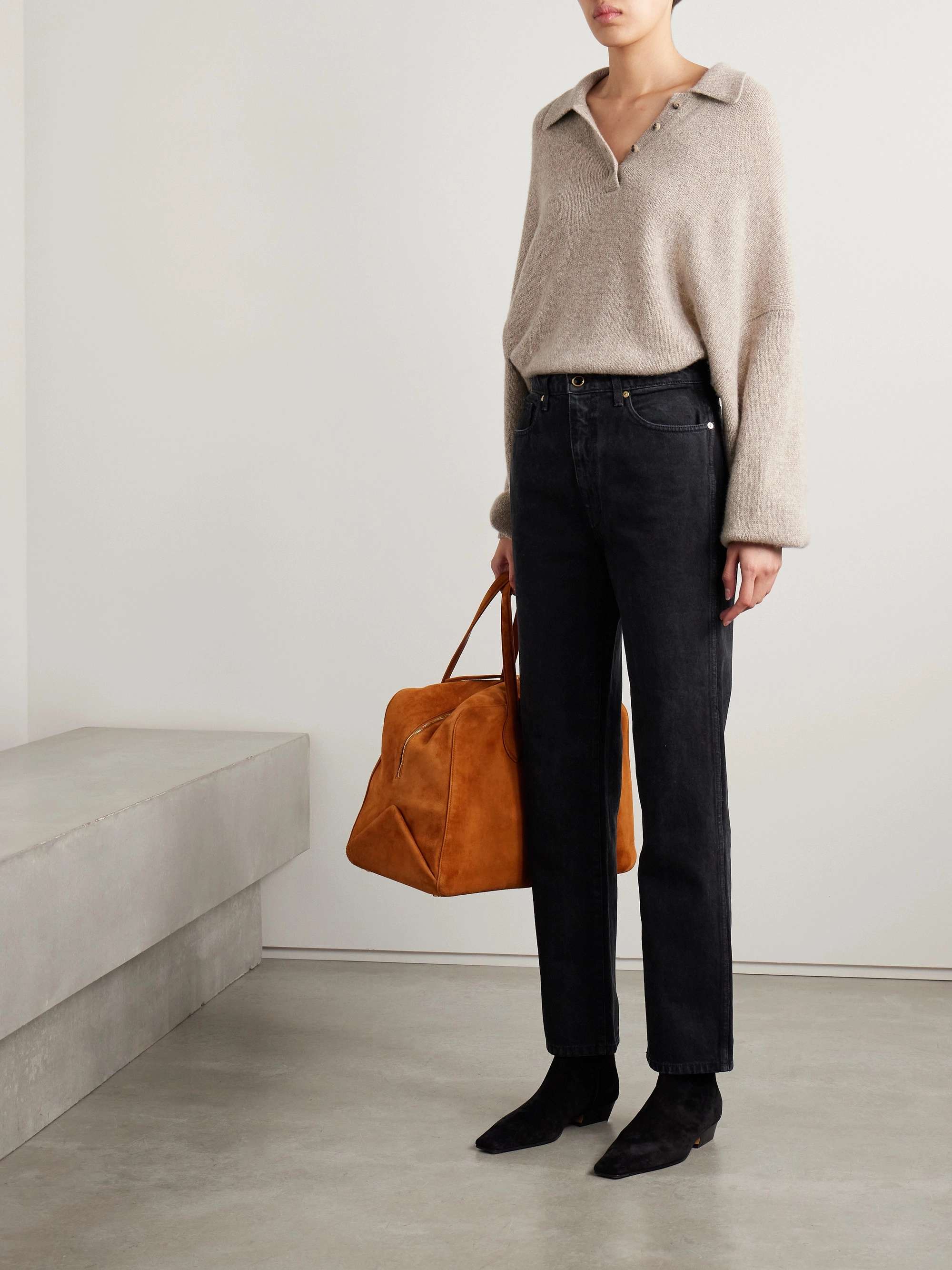 Abigail cropped high-rise straight-leg jeans view