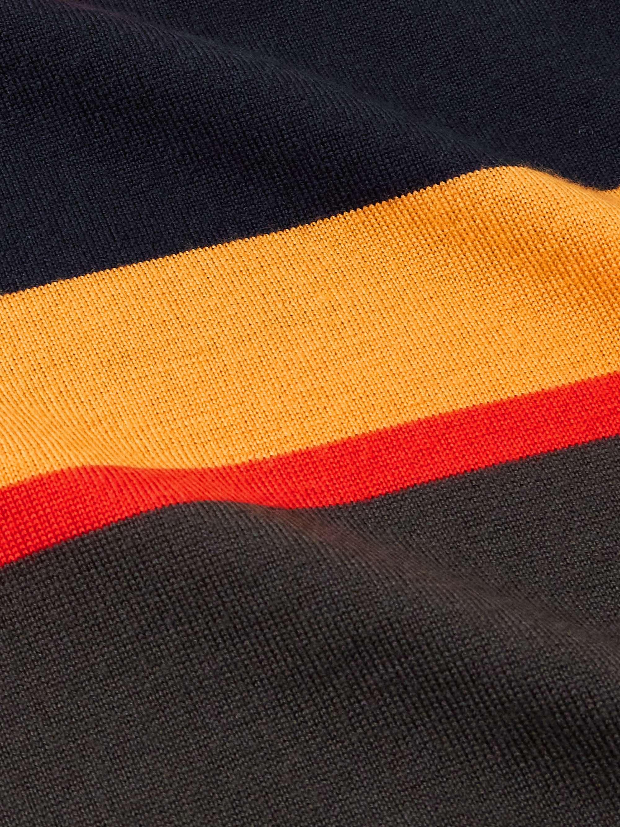 Striped Merino Wool Polo Shirt view