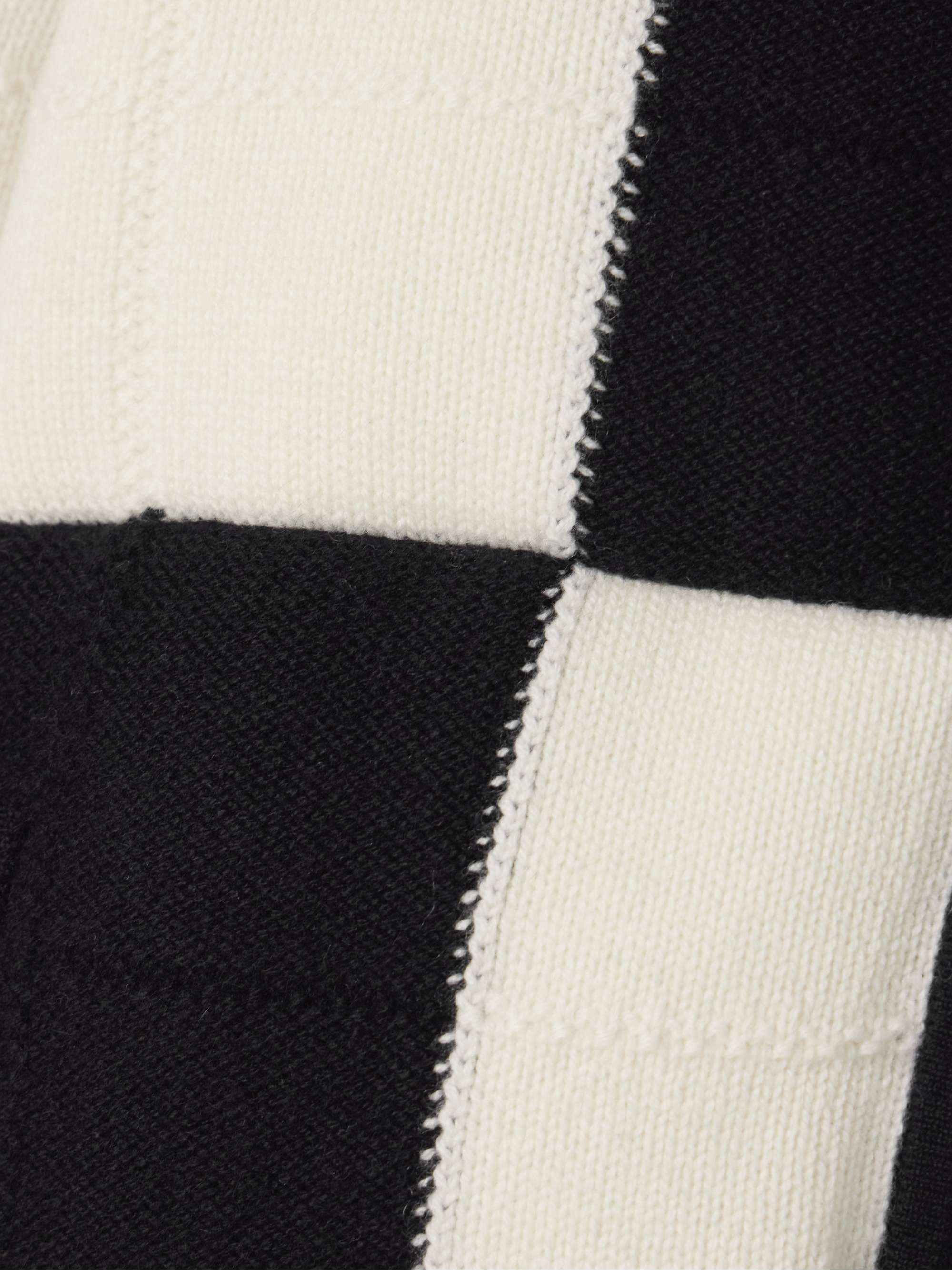 Checked padded quilted wool and cashmere-blend jacket view