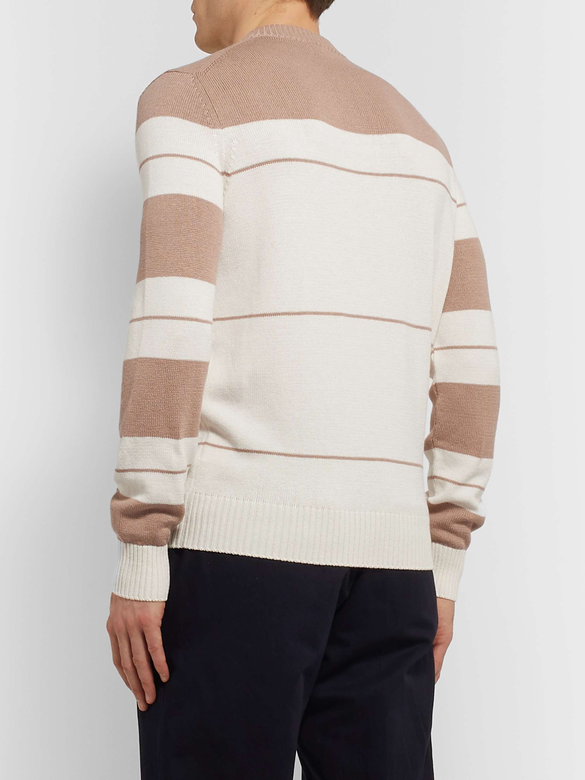 Striped Cotton and Silk-Blend Sweater view