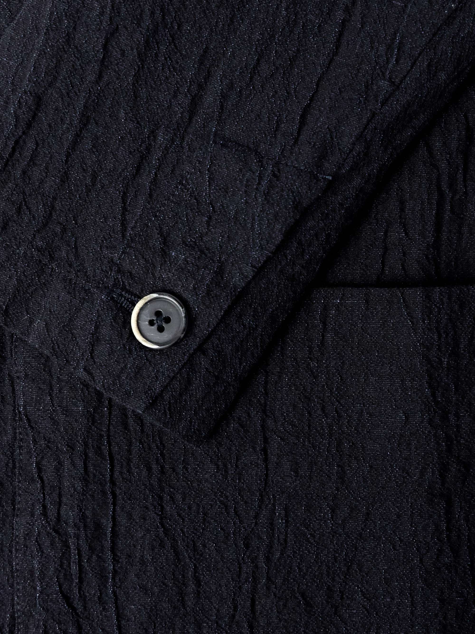 Crinkled Cotton-Blend Suit Jacket view
