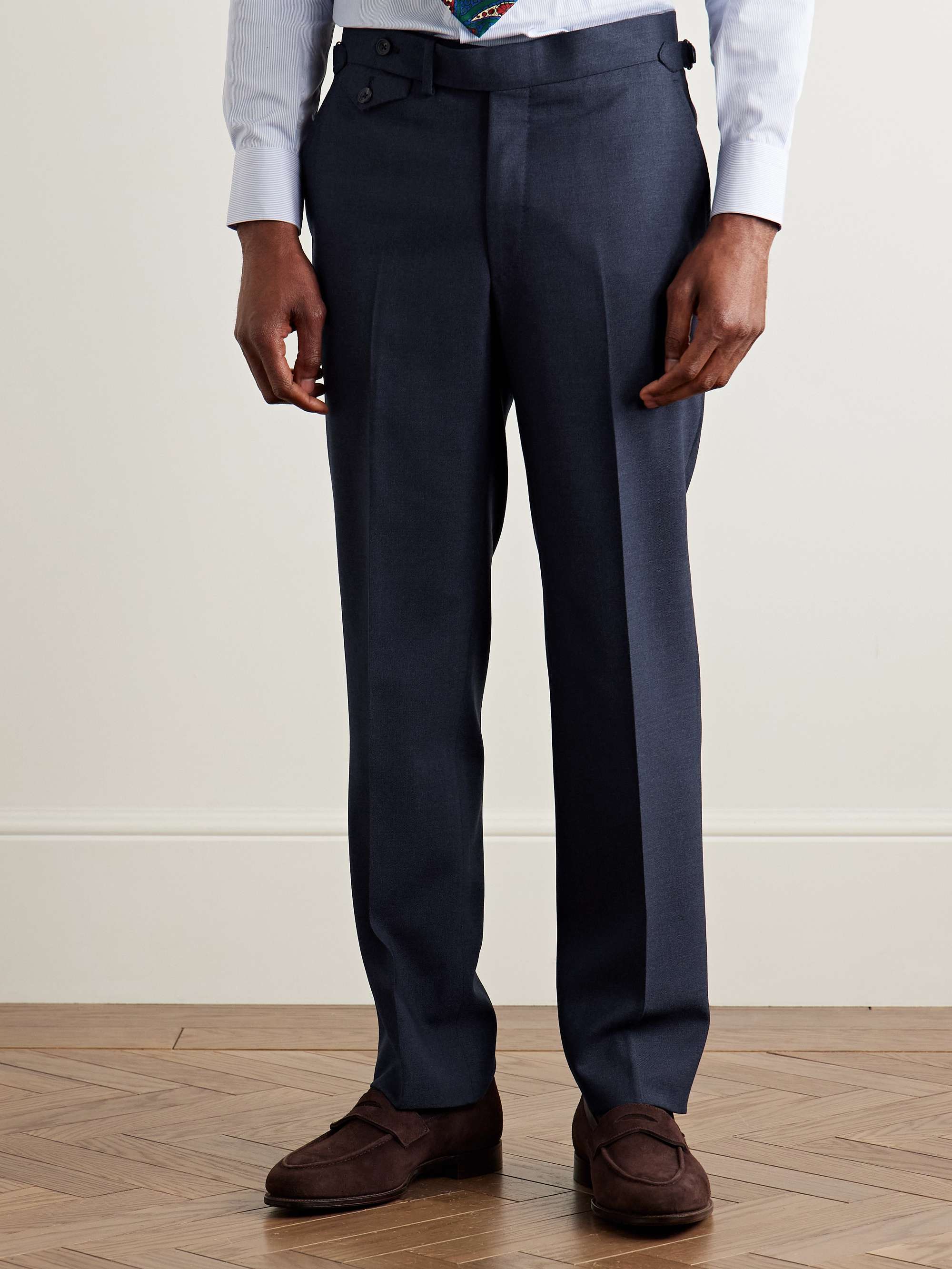 Slim-Fit Straight-Leg Virgin Wool Suit Trousers view