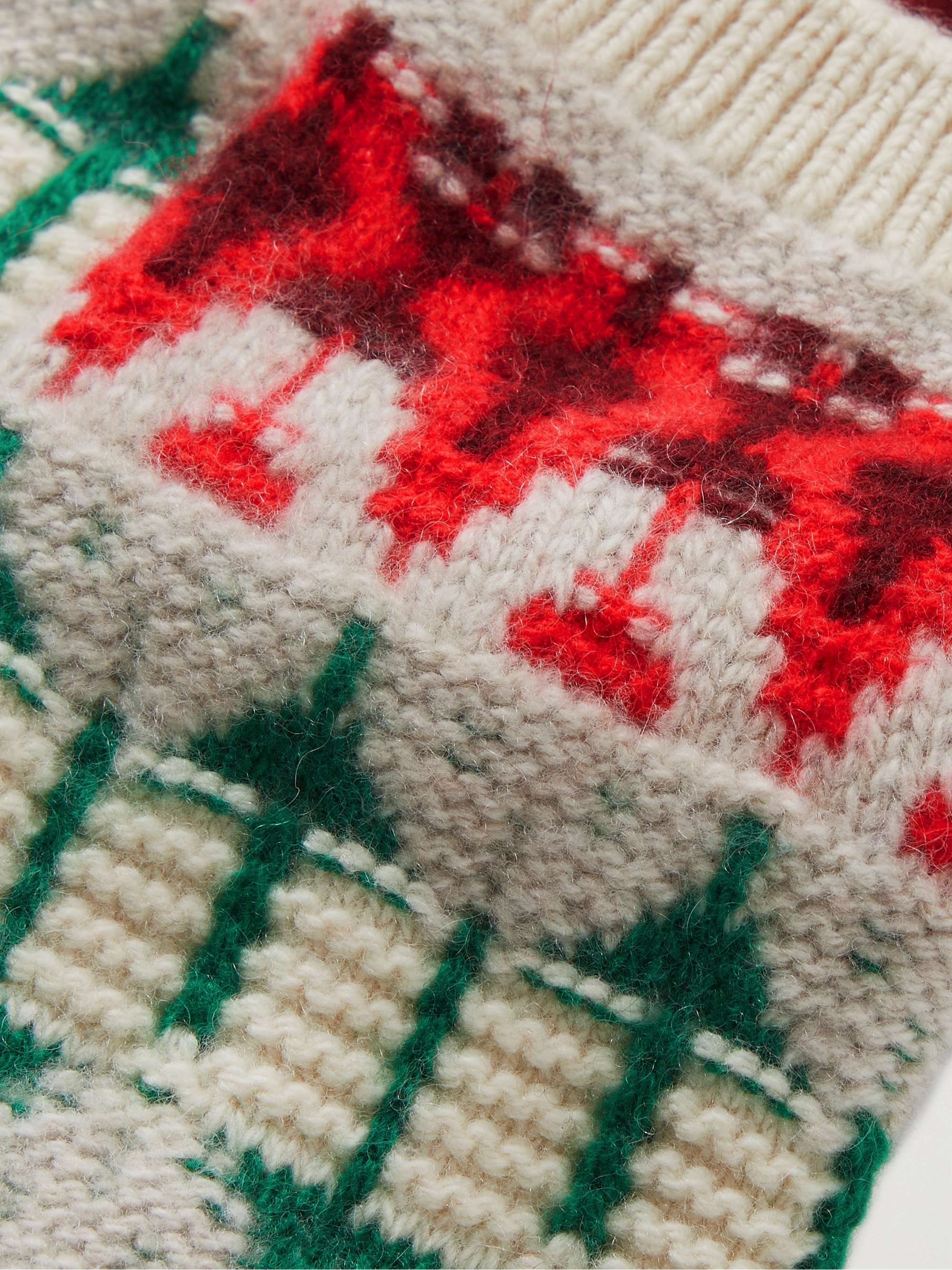 Calza Noel jacquard-knit cashmere socks view
