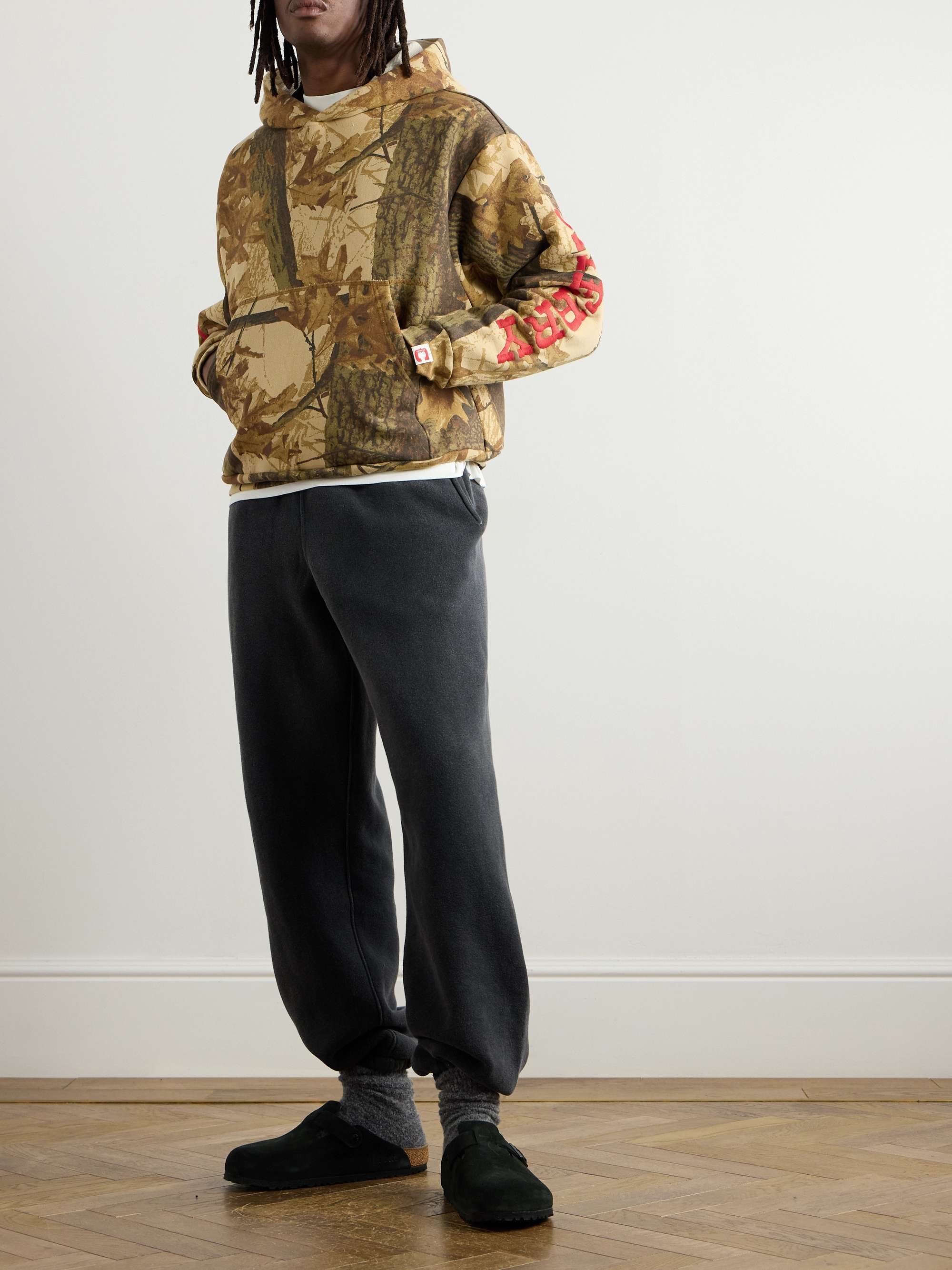 Logo-Embroidered Camouflage-Print Cotton-Jersey Hoodie view