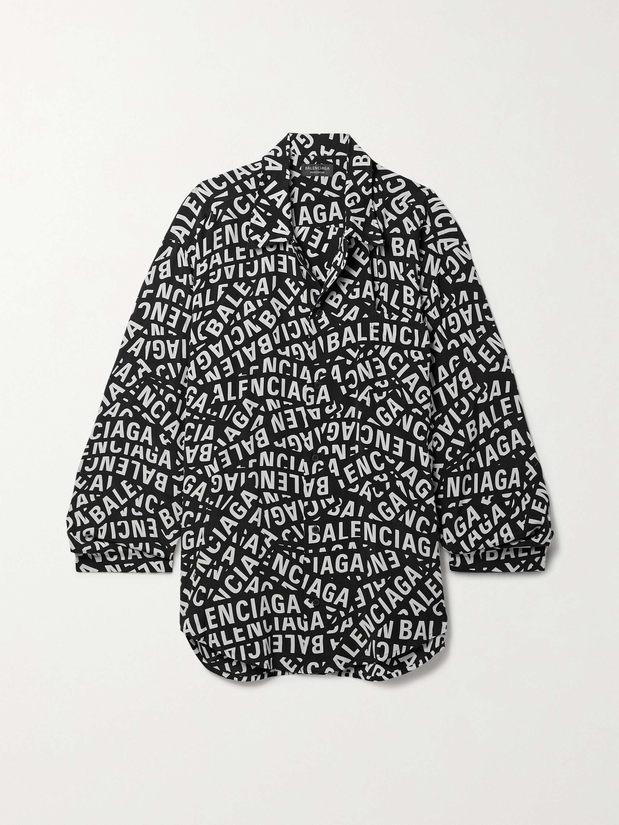 Printed crepe shirt view