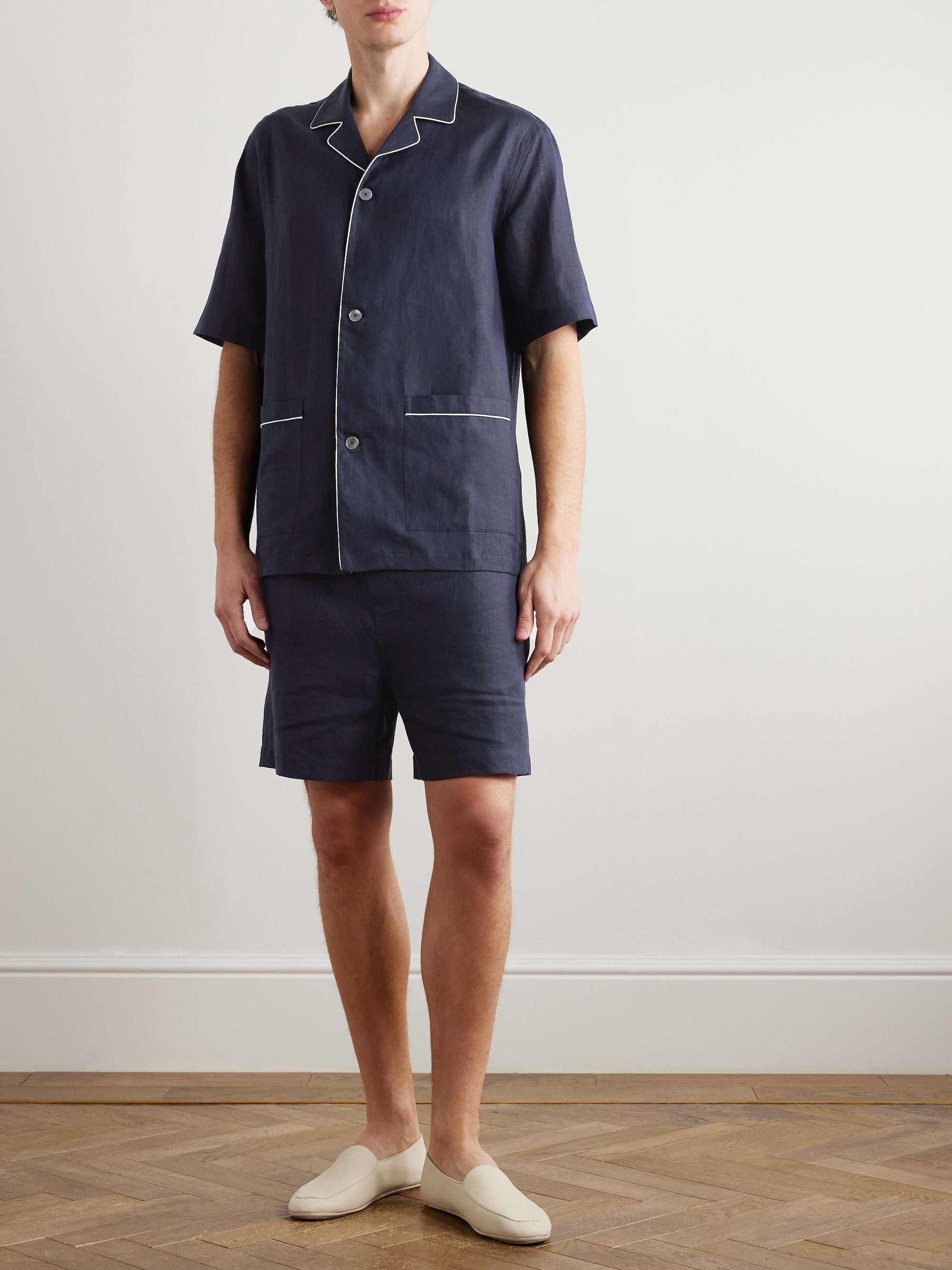 Camp-Collar Oasi Linen Pyjama Set view