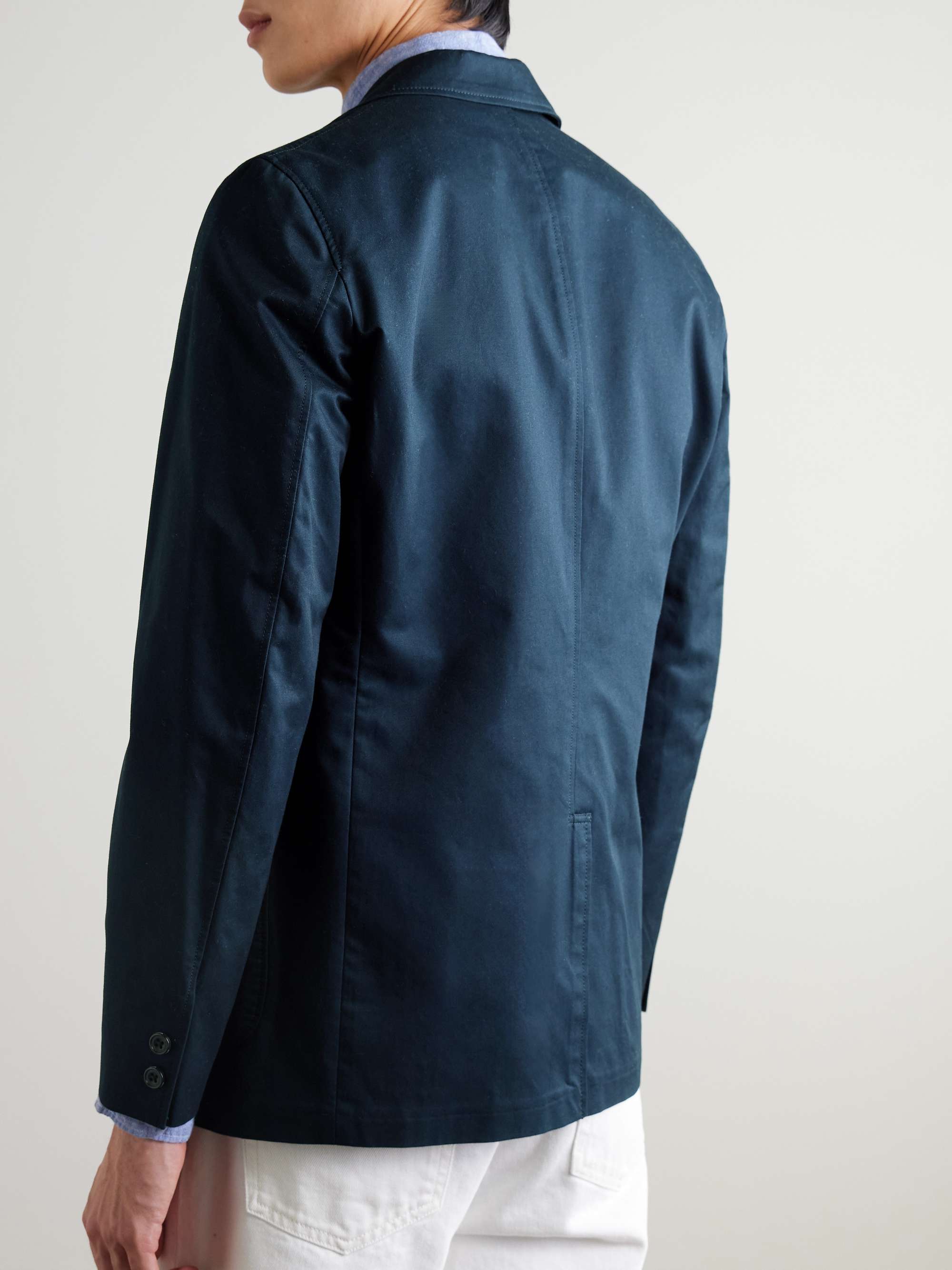 Unstructured Cotton-Twill Blazer view