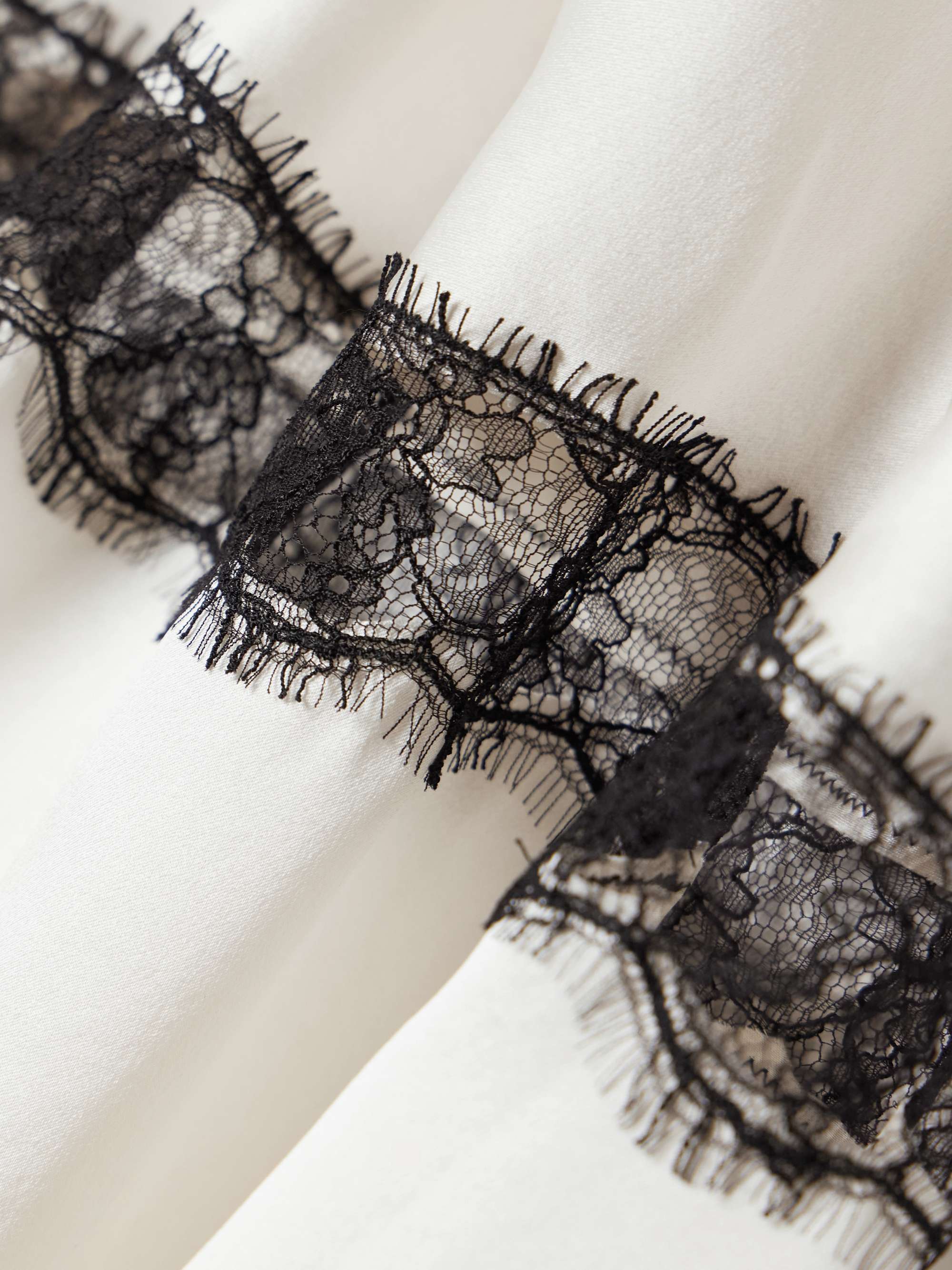 Lace-trimmed silk-charmeuse camisole view