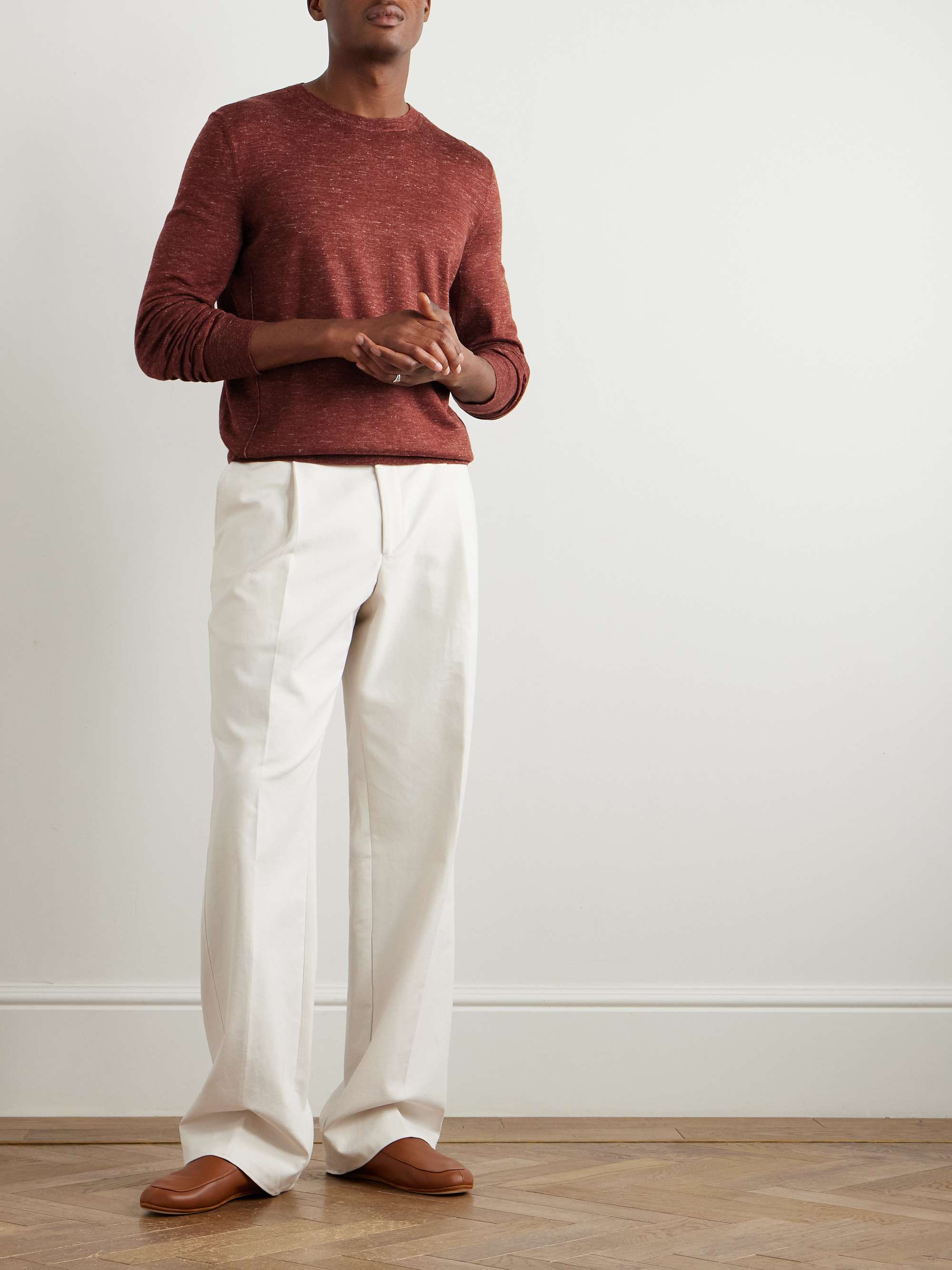 Mulberry Silk, Cashmere and Linen-Blend Sweater view