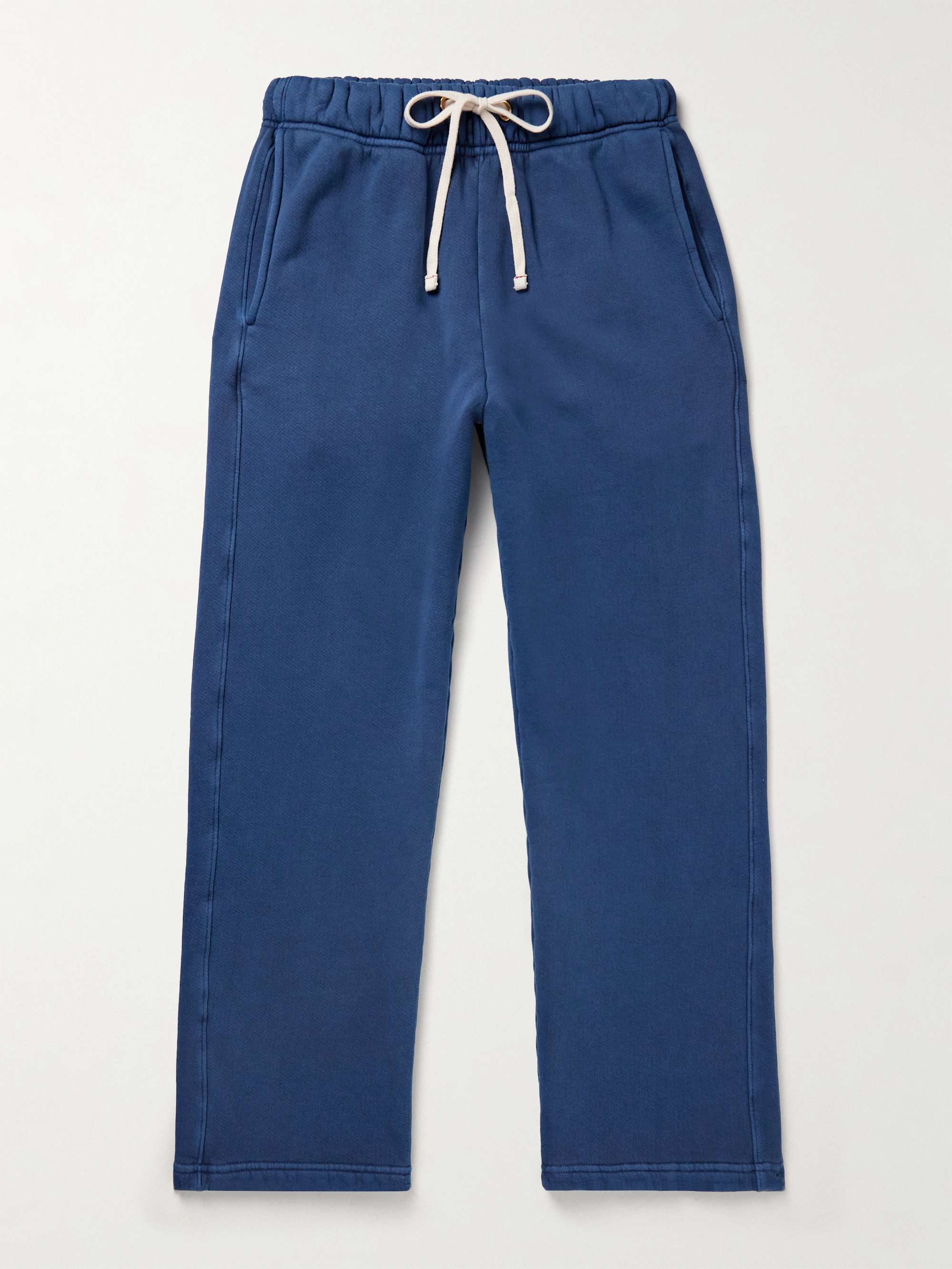 Straight-Leg Garment-Dyed Cotton-Jersey Sweatpants view