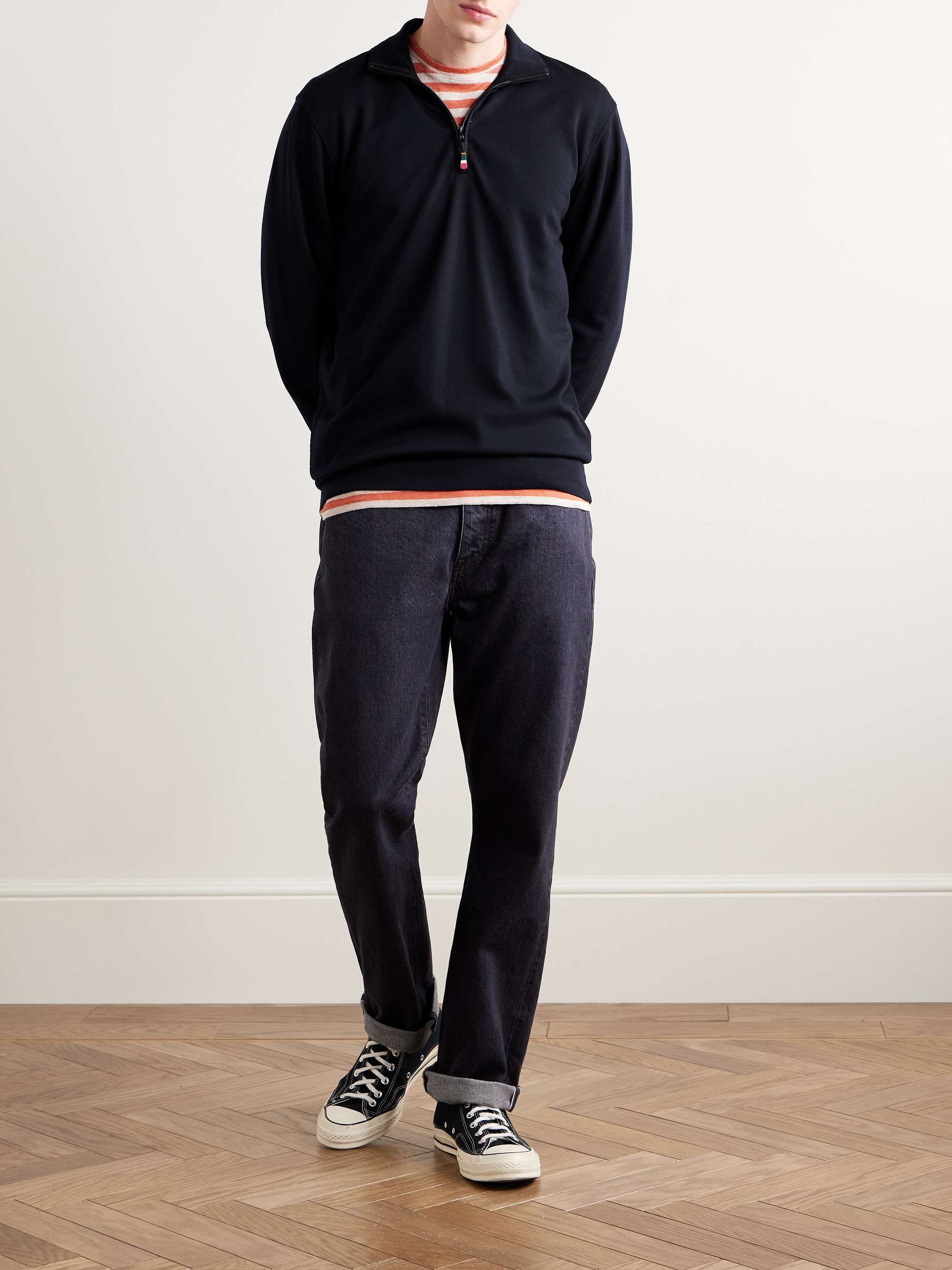 Isar Merino Wool Half-Zip Sweater view