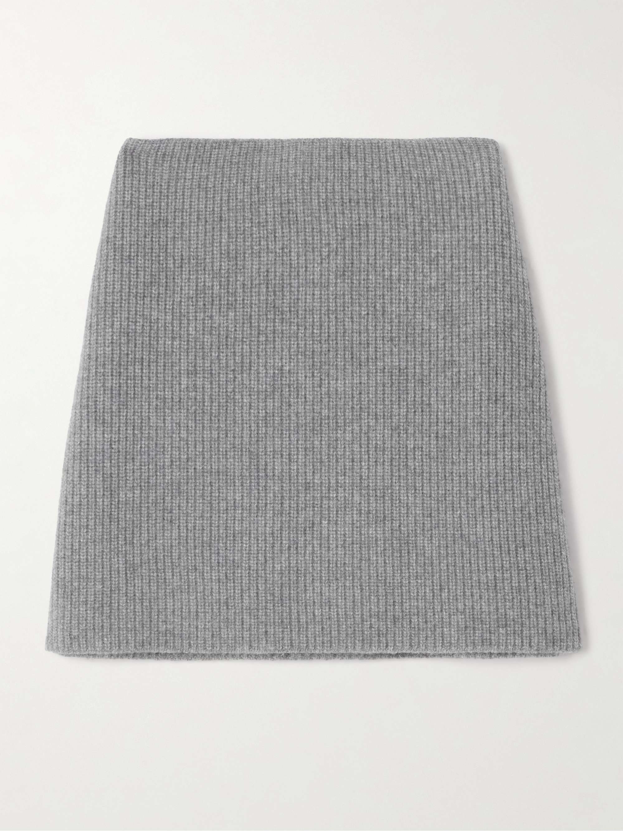Mathilde ribbed cashmere mini skirt view