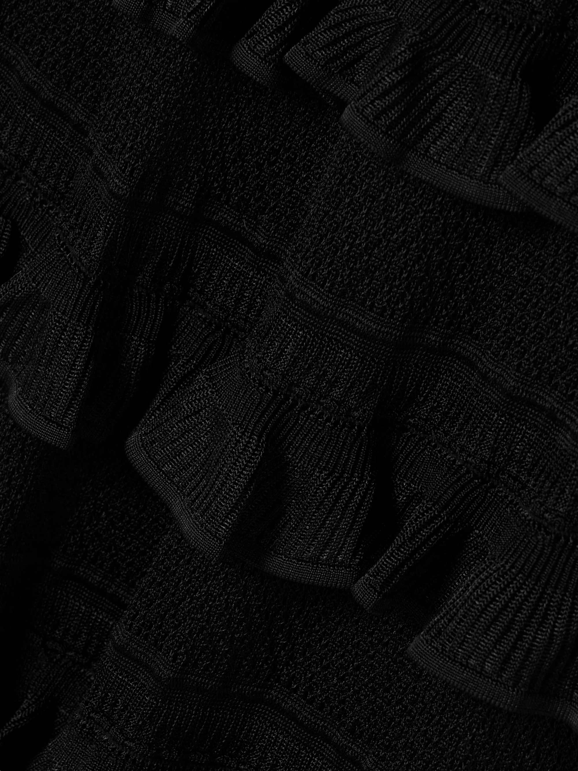 Illuminate ruffled knitted tank view
