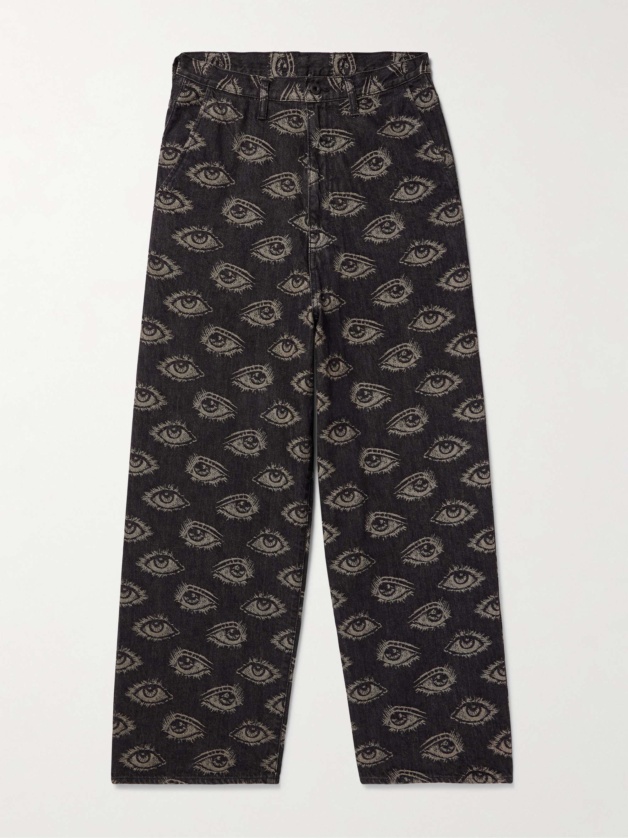 Speak Easy Straight-Leg Jacquard Jeans view