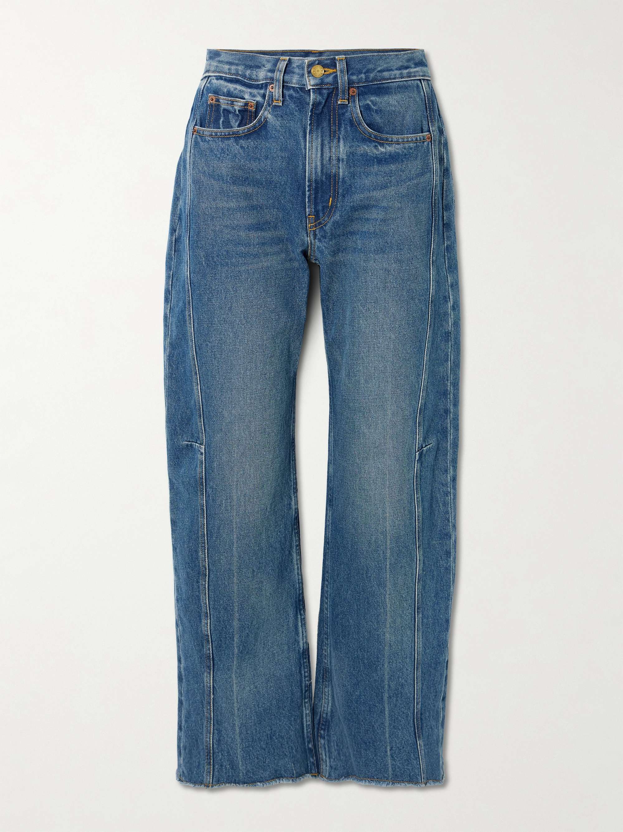 Relaxed Cuffed Lasso high-rise wide-leg jeans view