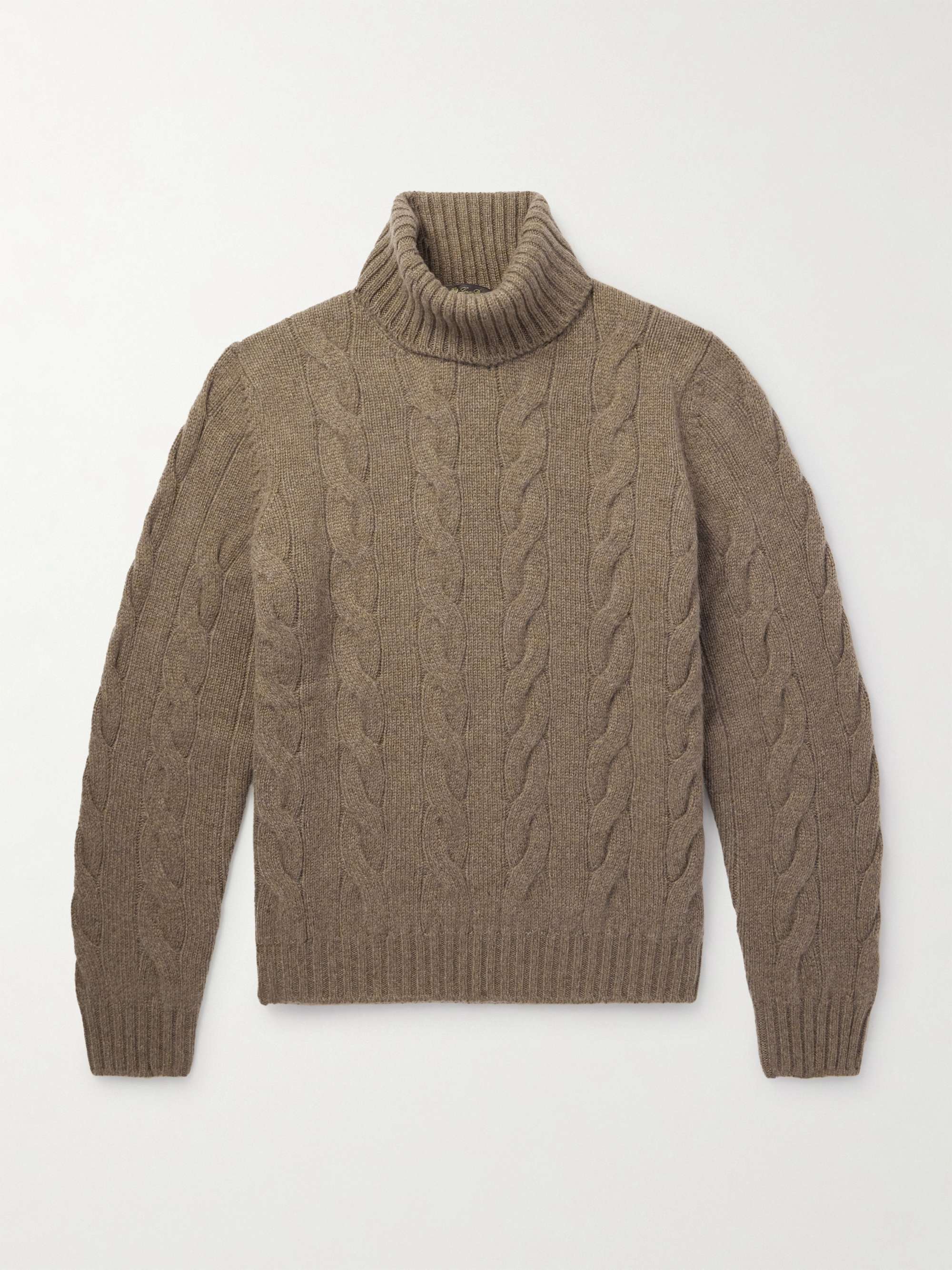 Napier Cable-Knit Cashmere Rollneck Sweater view
