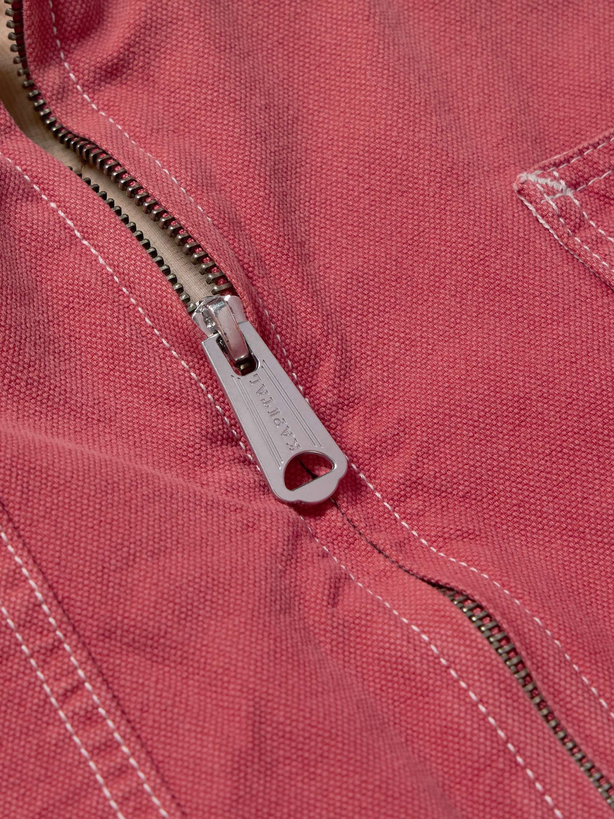Logo-Appliquéd Garment-Dyed Canvas Bomber Jacket view