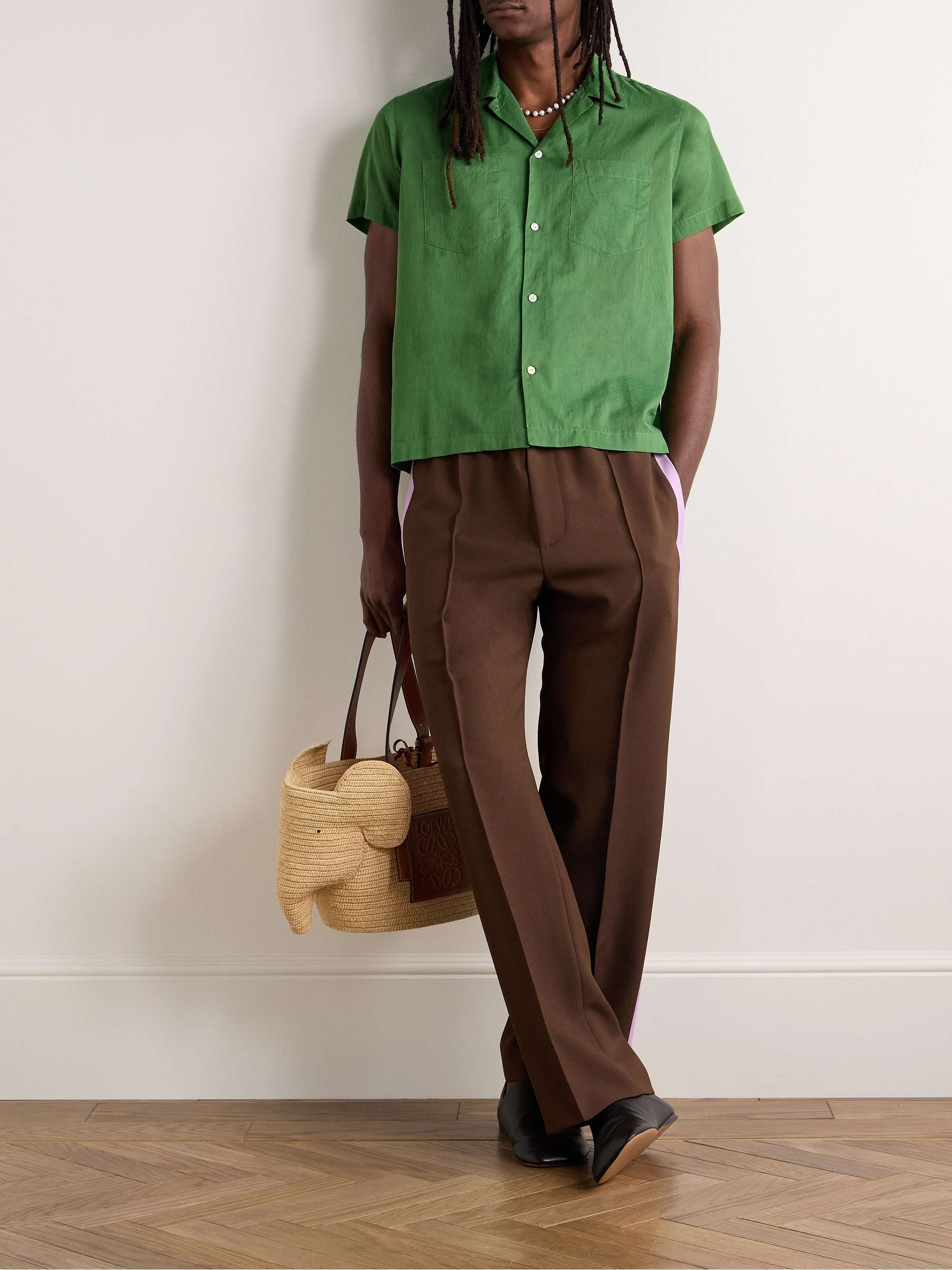 Camp-Collar Cotton-Voile Shirt view