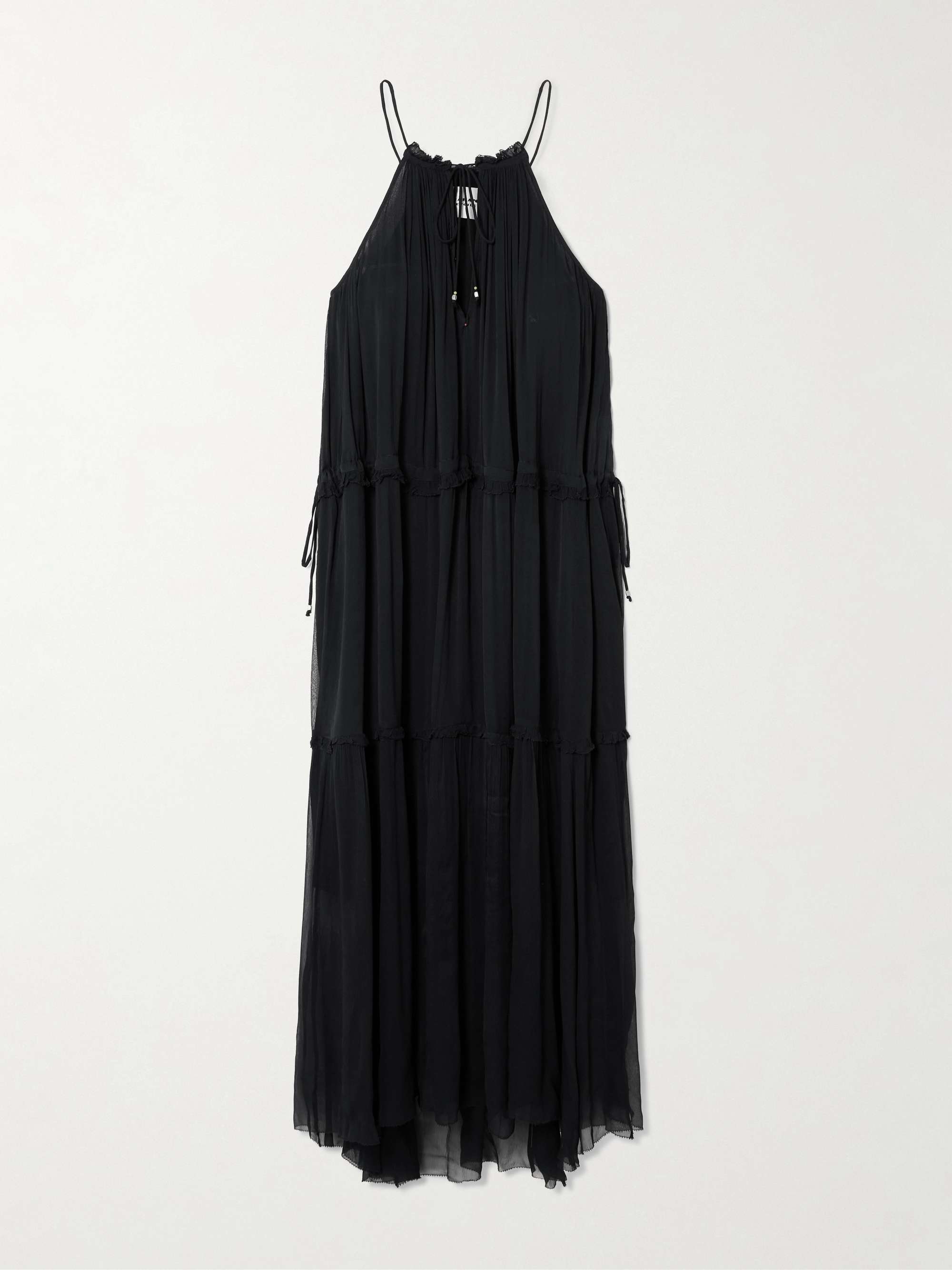 Alita ruffled tiered chiffon midi dress view