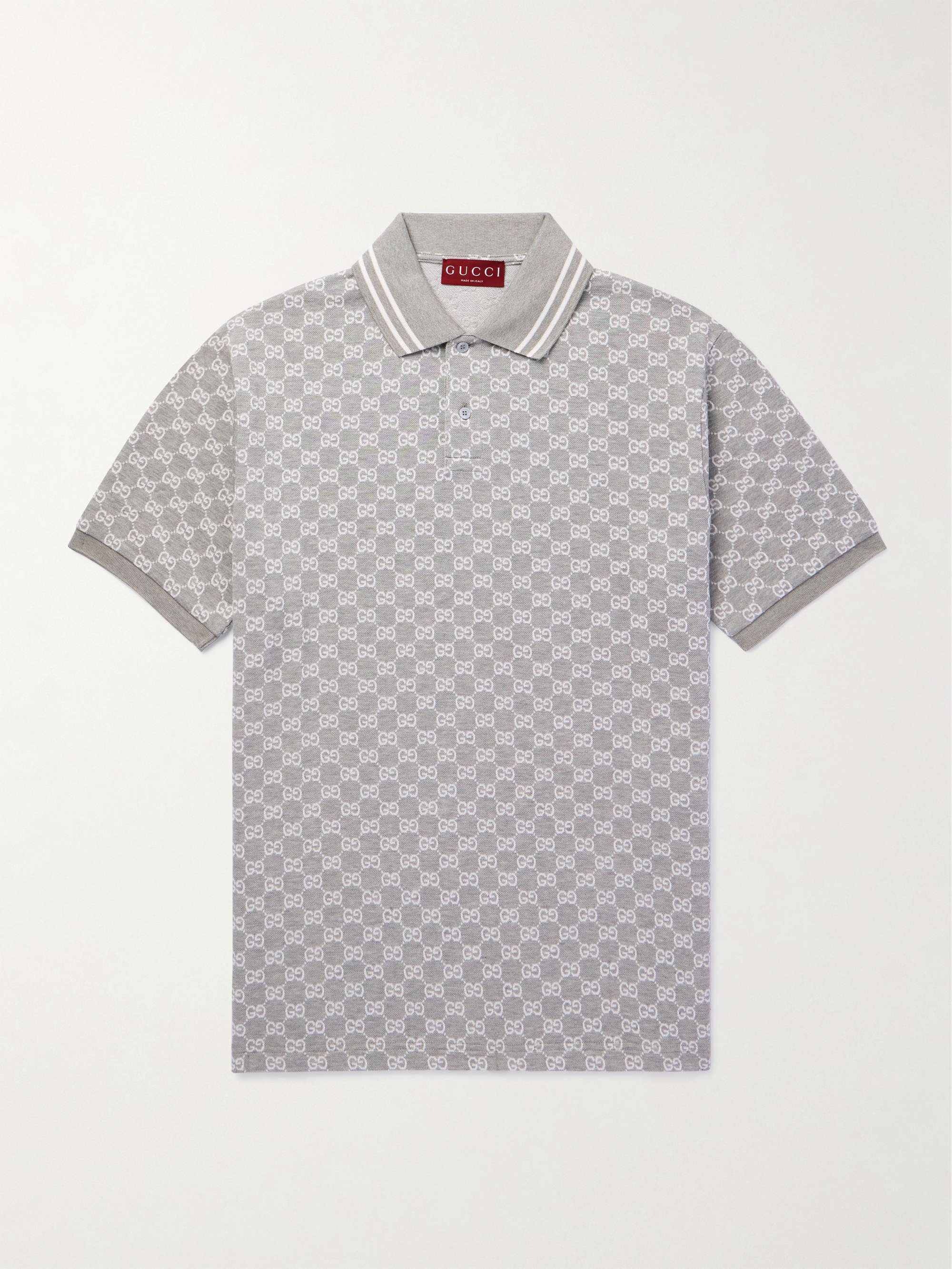 Monogrammed Cotton-Piqué Polo Shirt view