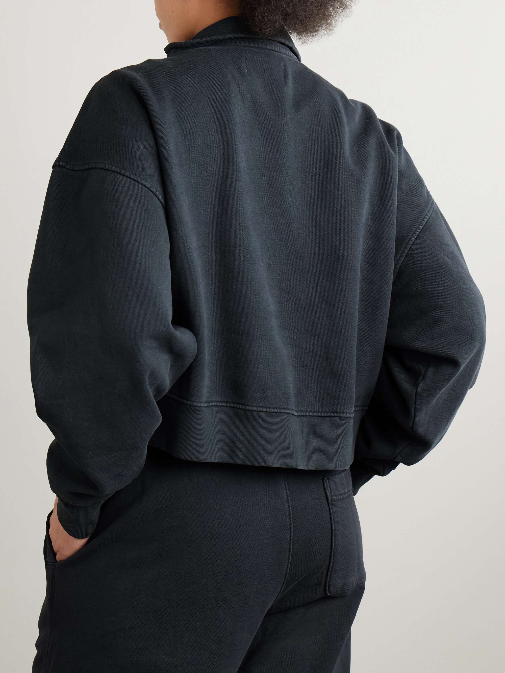 Mirelle cropped cotton-jersey sweatshirt view