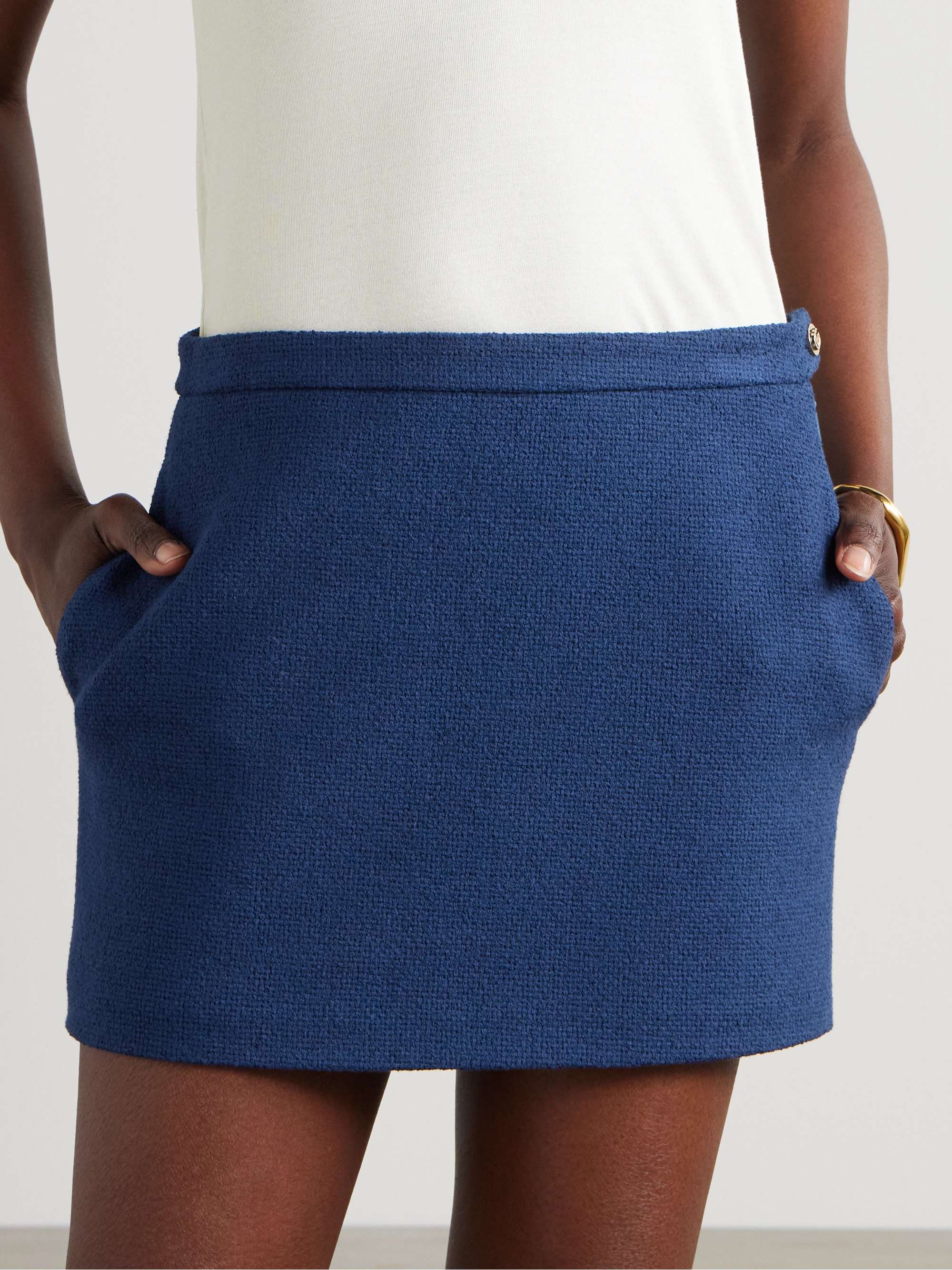 Cotton-blend tweed mini skirt view