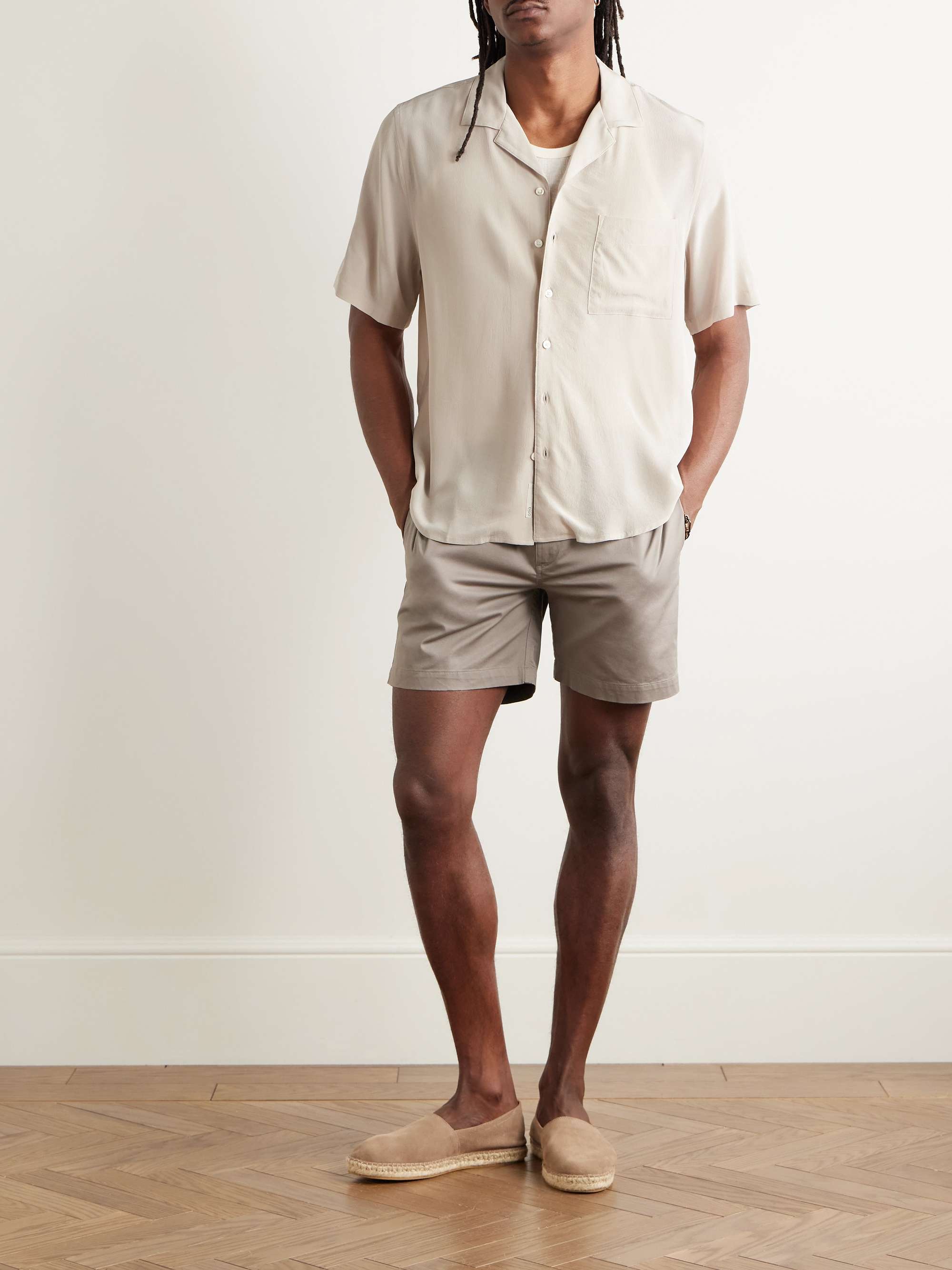 Vacation Camp-Collar Silk-Crepe Shirt view