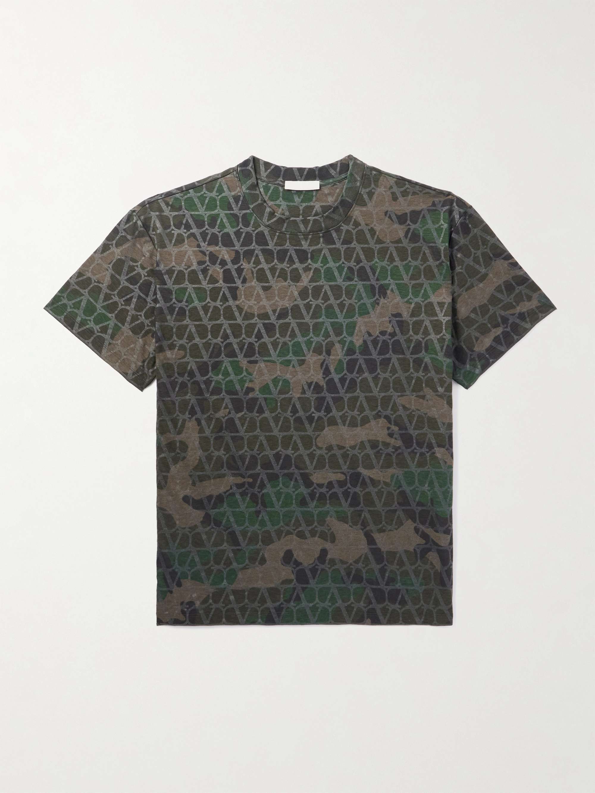 Camouflage-Print Cotton-Jersey T-Shirt view