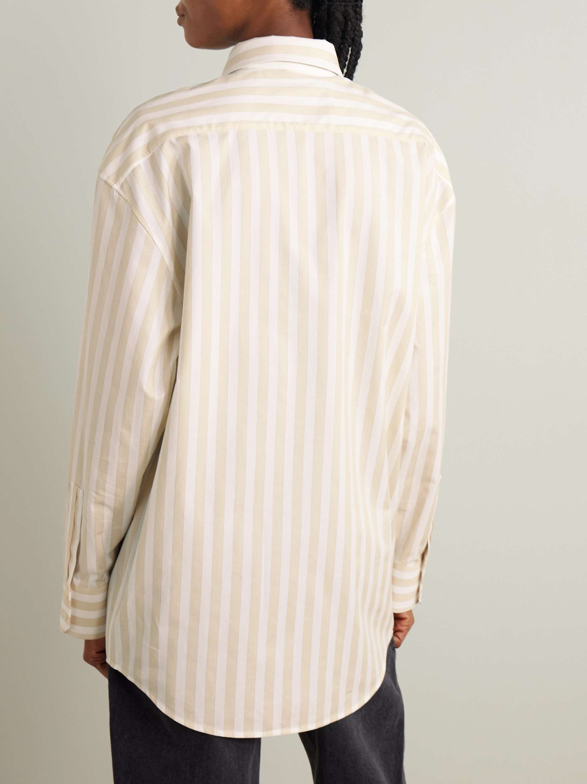 Striped cotton-piqué shirt view