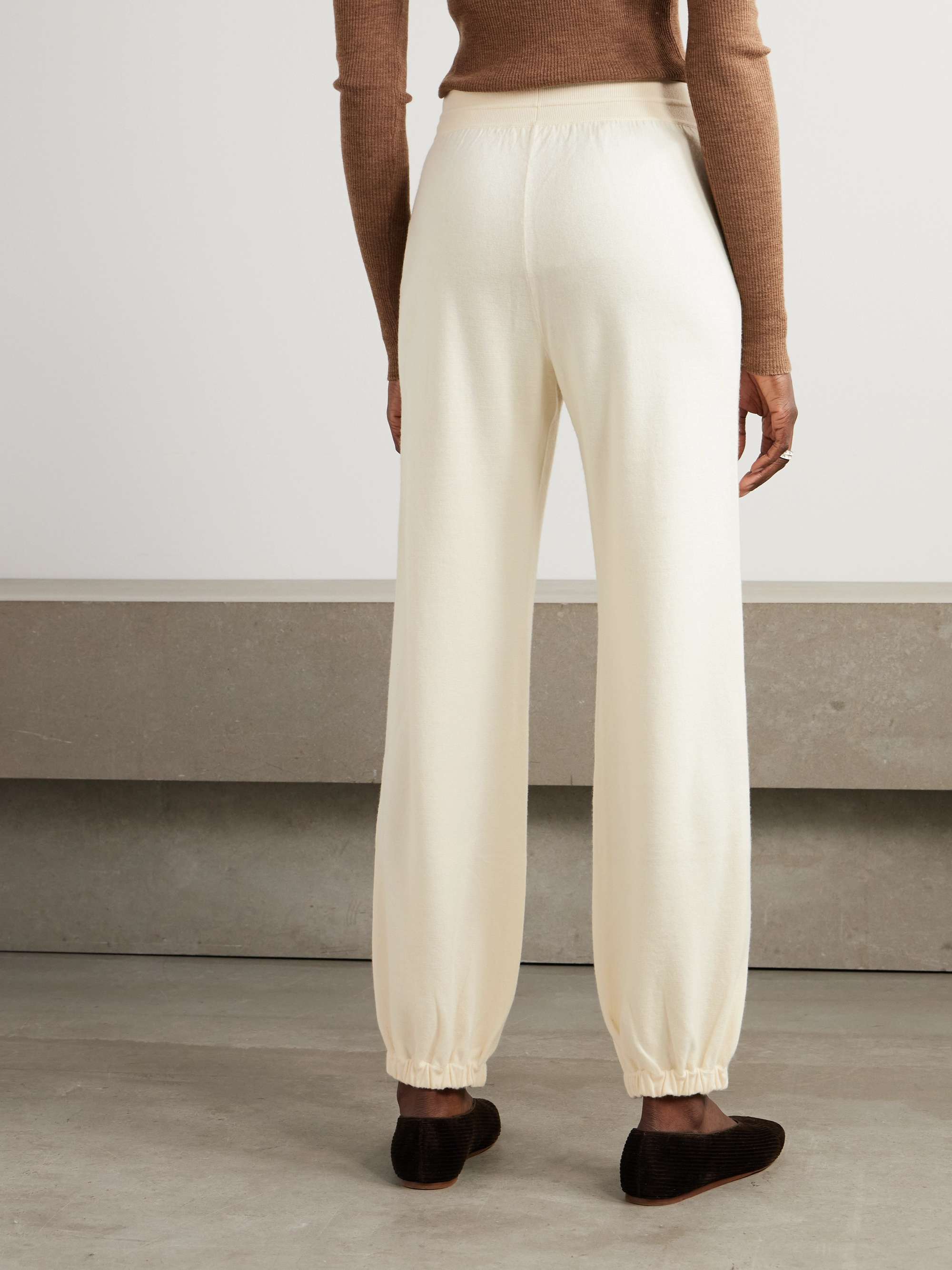 Cashmere tapered track pants view