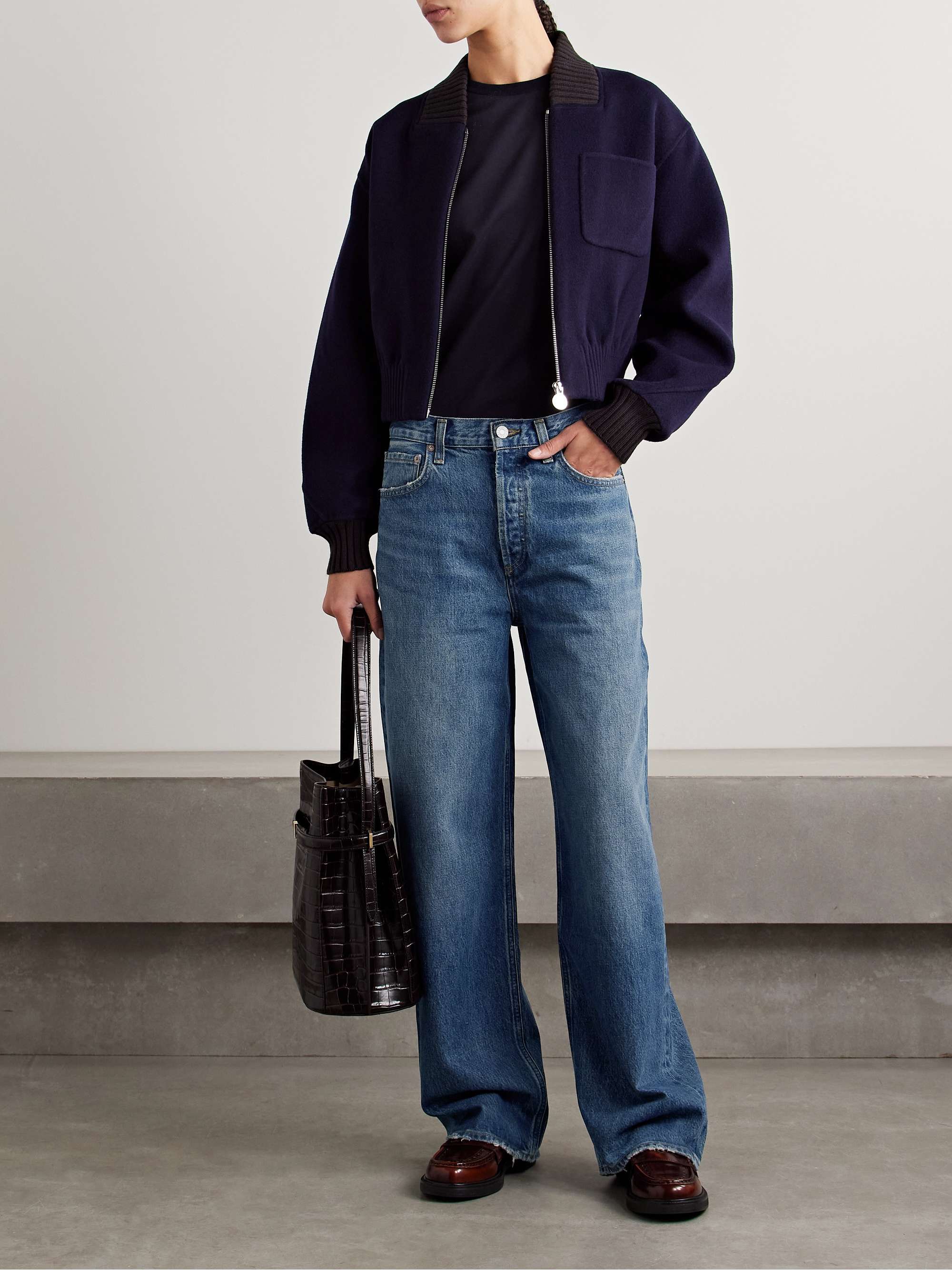 Low Slung Baggy boyfriend jeans view